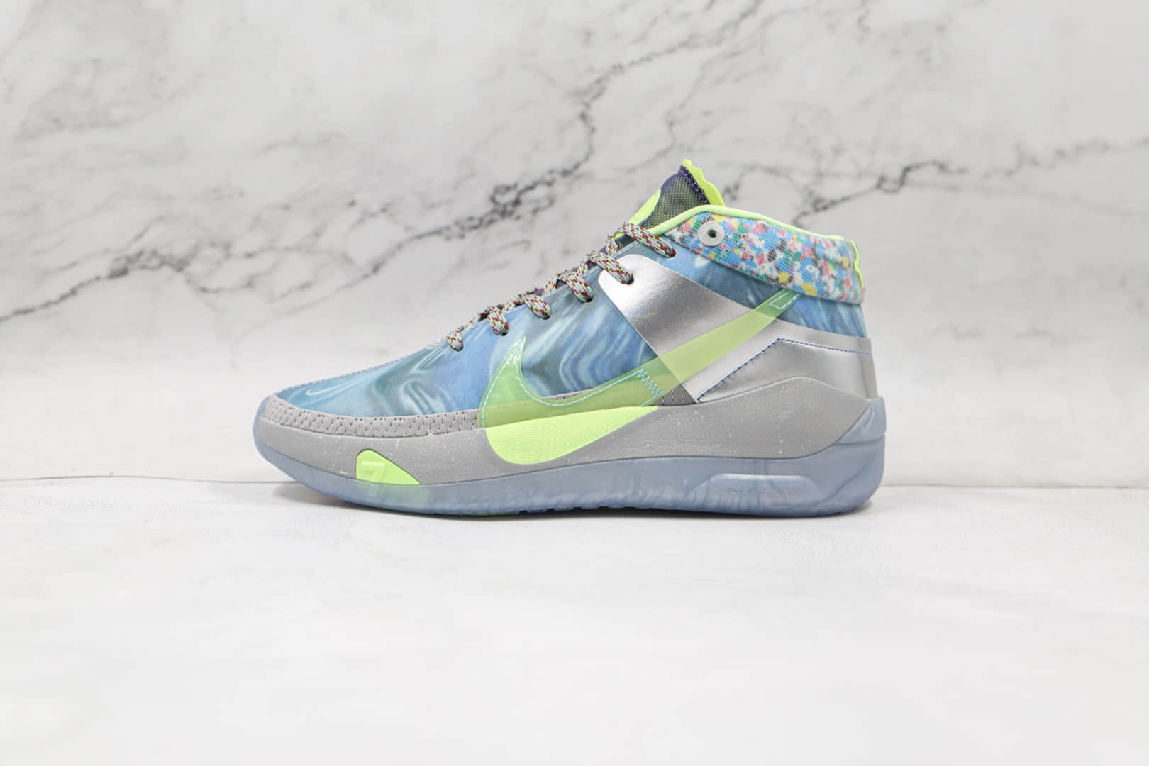 耐克Nike KD 13 EP Play for the Future纯原版本杜兰特13代灰蓝绿全明星配色篮球鞋内置气垫支持实战 (ID:63671) - 图片1