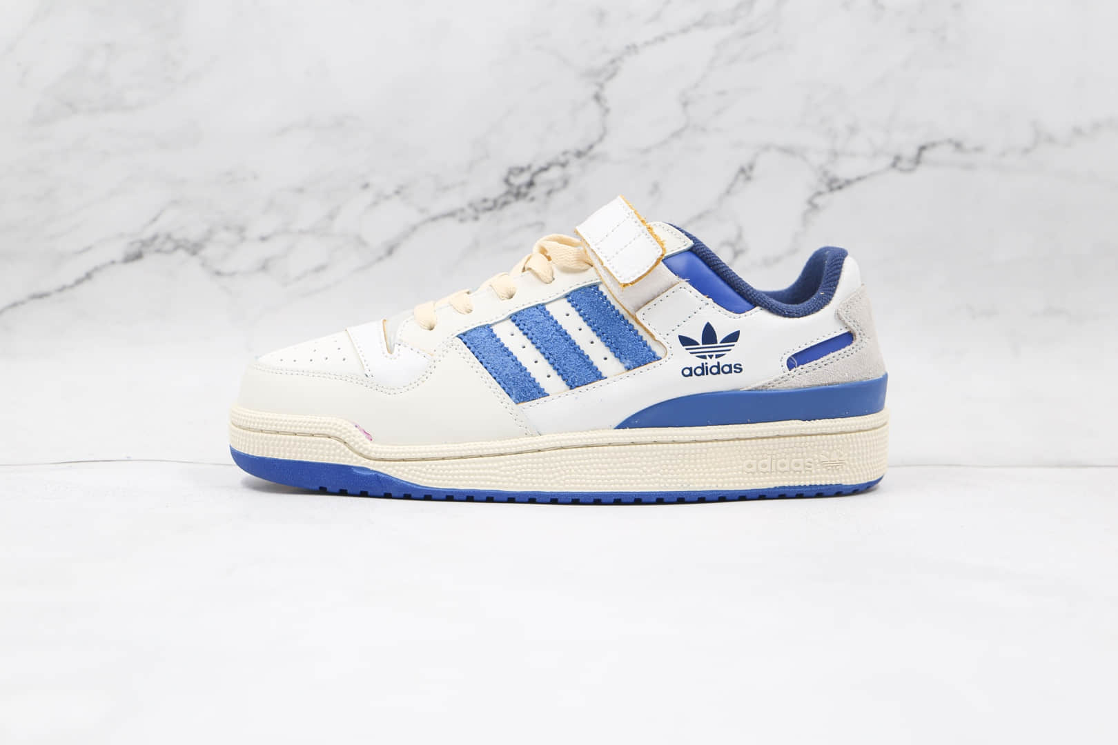 阿迪达斯adidas Forum 84 Low OG Bright Blue纯原版本三叶草白蓝色魔术贴板鞋原档案数据开发 (ID:63679) - 图片1