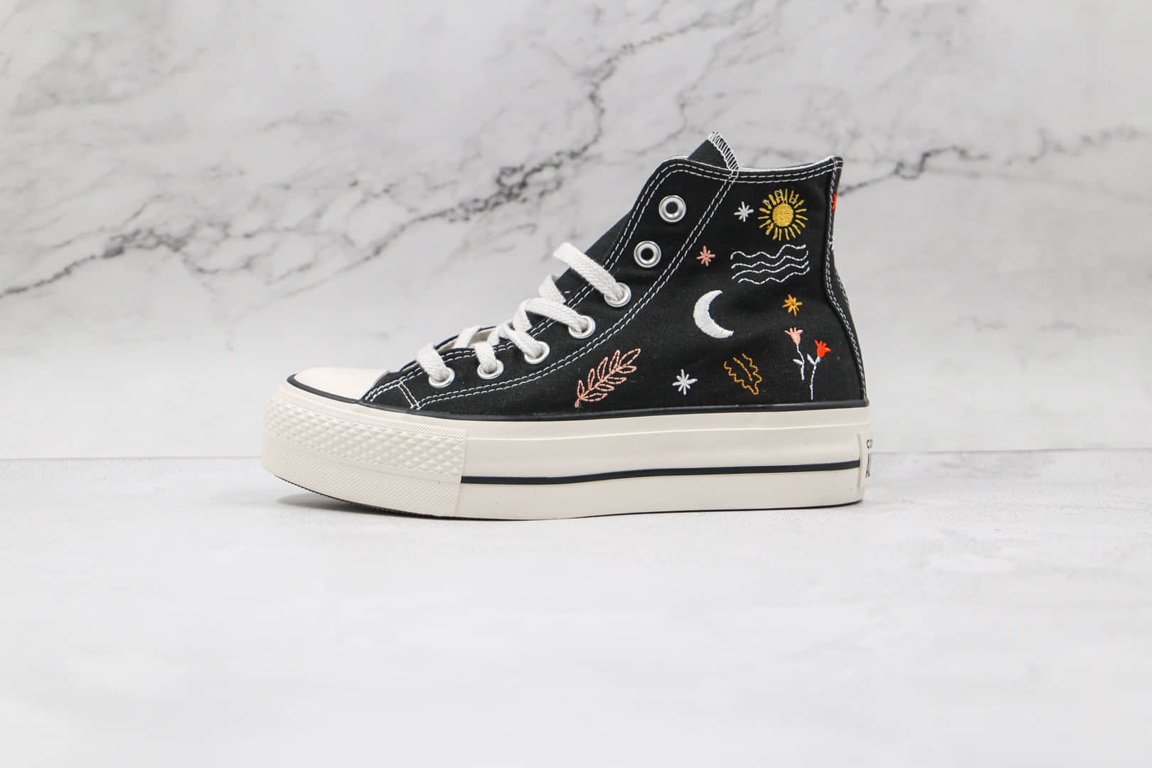 匡威CONVERSE 1970S公司级版本厚底黑色刺绣星辰大海配色硫化板鞋原鞋开模一比一打造 (ID:63834) - 图片1