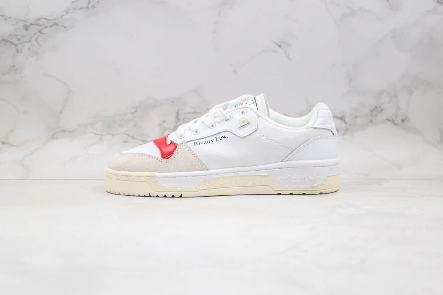 阿迪达斯Adidas Rivalry Low纯原版本三叶草帆布白红色板鞋原档案数据开发 (ID:64219) - 图片1
