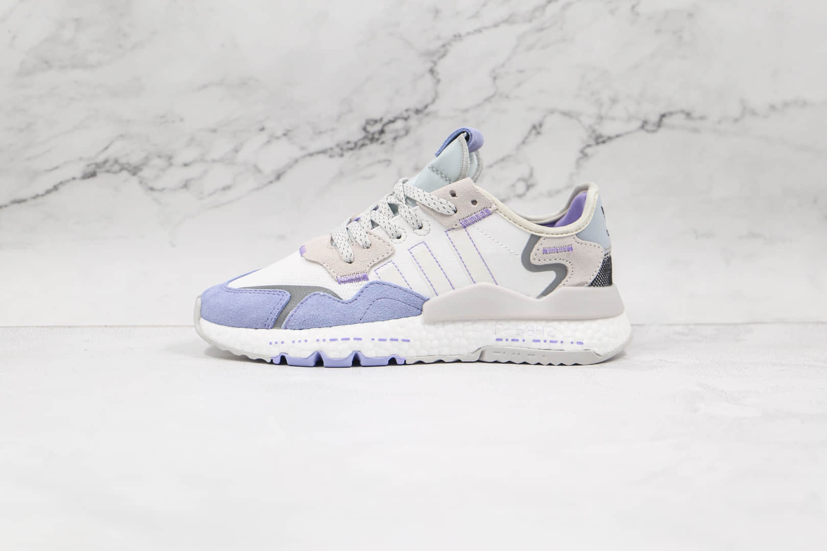 阿迪达斯Adidas Nite Jogger 2019 Boost纯原版本夜行者一代白紫色爆米花跑鞋原档案数据开发 (ID:64431) - 图片1