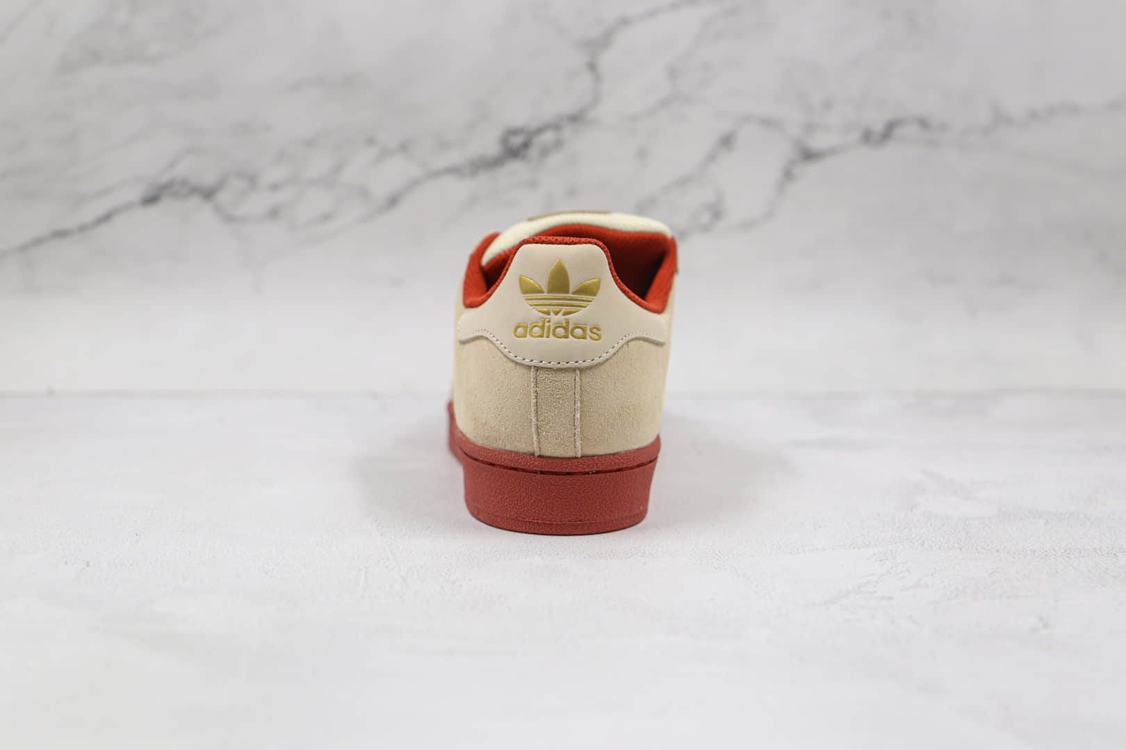 阿迪达斯Adidas Originals Superstars White Red Laceless纯原版本三叶草米白棕色贝壳头板鞋原盒原标 货号:EG4962