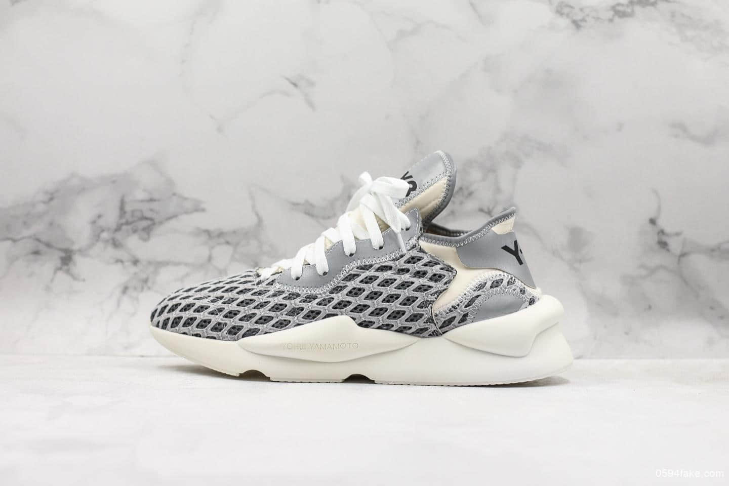阿迪达斯Y-3 ​Kaiwa Chunky Sneakers三本耀司凯瓦系列纯原版本3M反光蜂窝呼吸网白网球黑复古百搭轻量休闲运动老爹慢跑鞋 (ID:6503) - 图片1