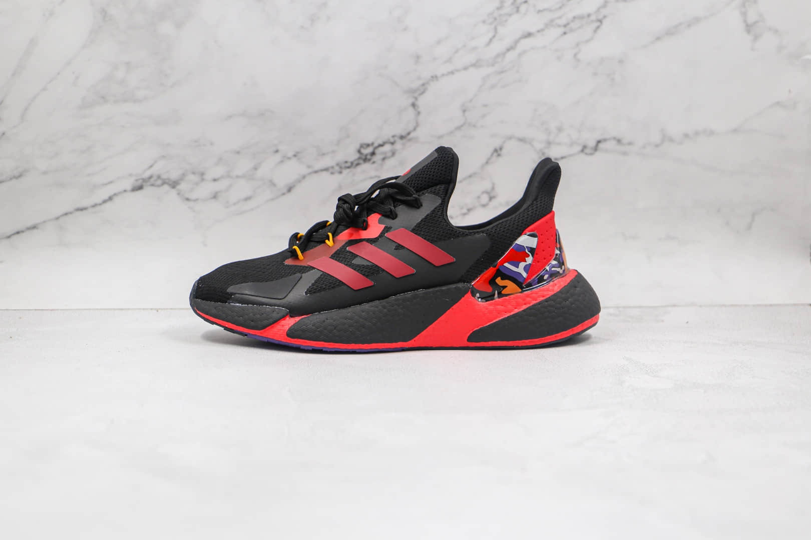 阿迪达斯Adidas X9000L4 Boost纯原版本黑红色ZX 9000L4爆米花跑鞋原楦头纸板打造 (ID:65237) - 图片1