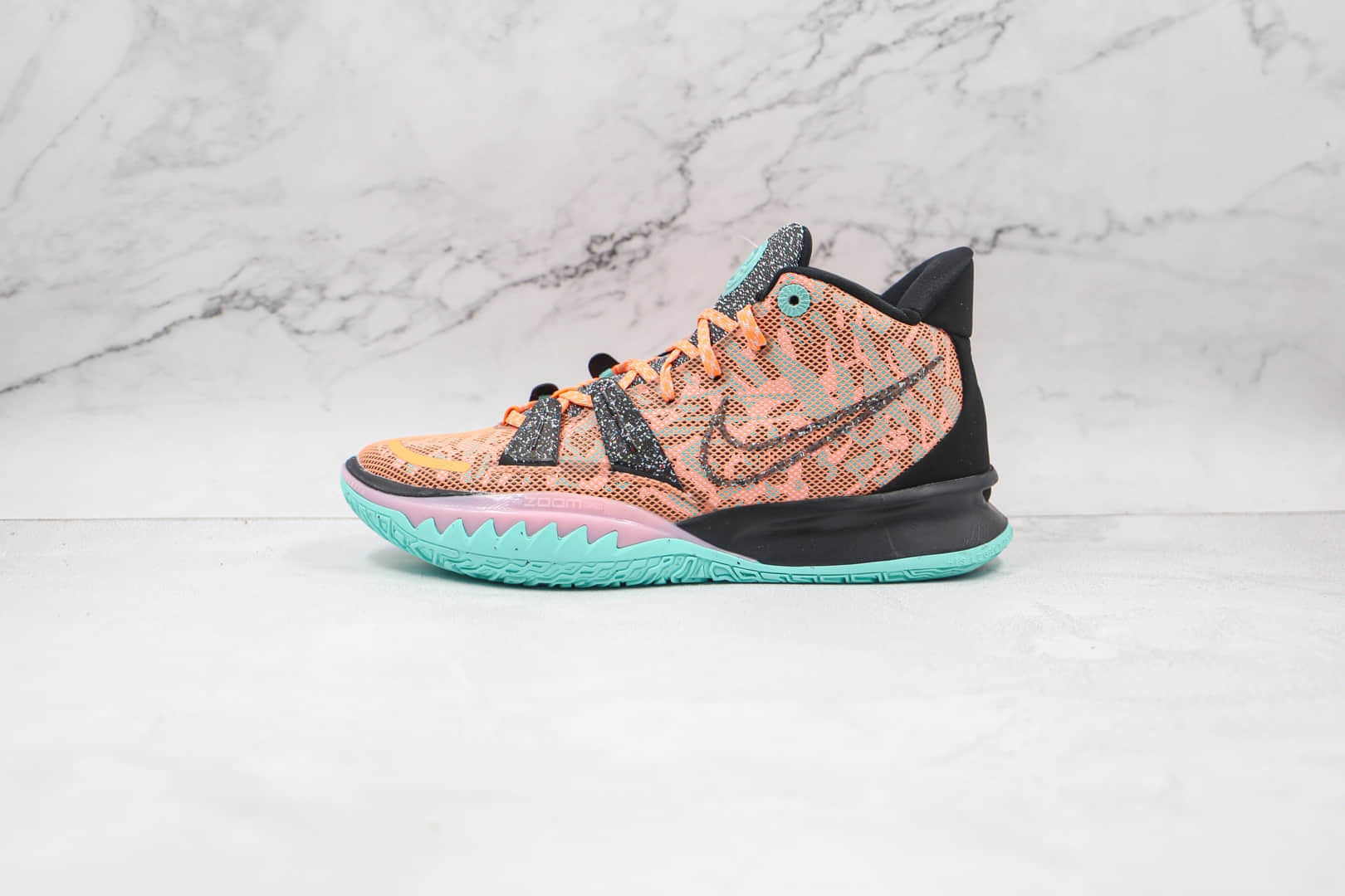 耐克Nike Kyrie 7 EP纯原版本欧文7代全明星黑橙绿色篮球鞋内置气垫支持实战 (ID:65565) - 图片1