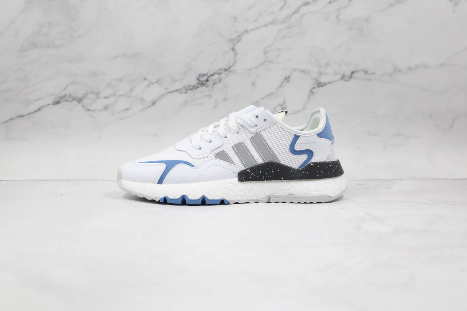 阿迪达斯Adidas Nite Jogger 2019 Boost纯原版本夜行者一代白灰色爆米花跑鞋原盒原标 (ID:65696) - 图片1