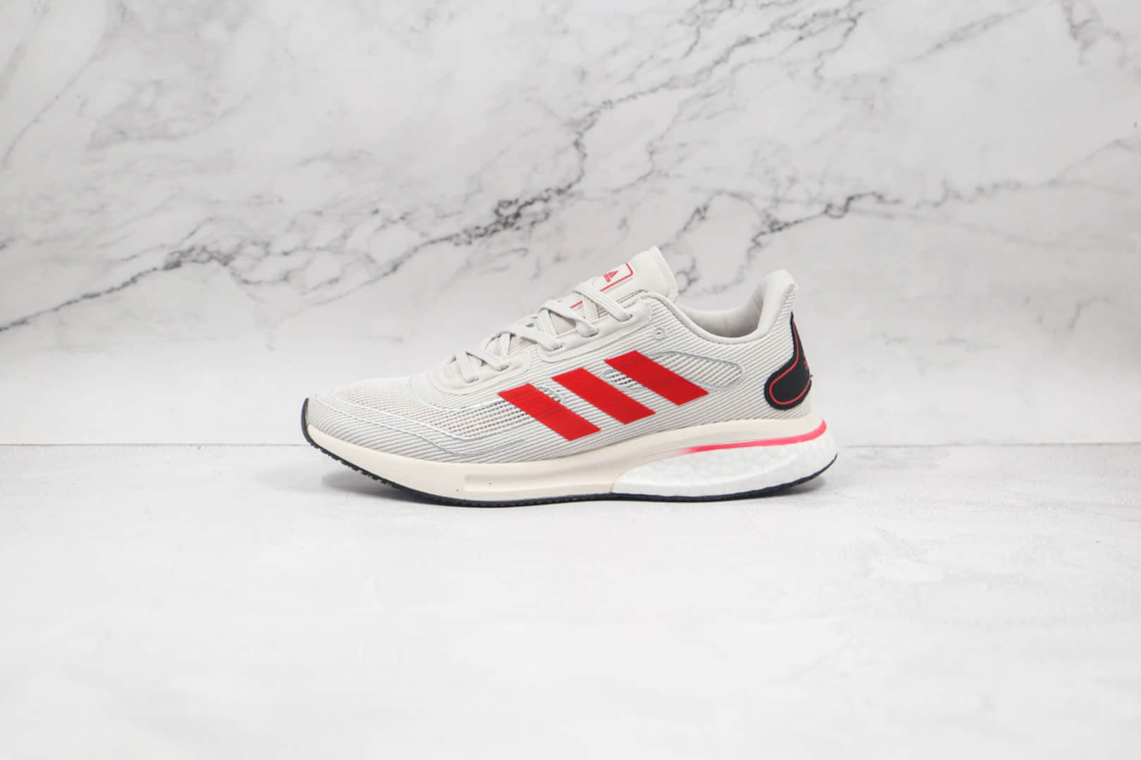 阿迪达斯adidas Supernova M纯原版本马拉松爆米花跑鞋灰红色原盒原标 (ID:65878) - 图片1