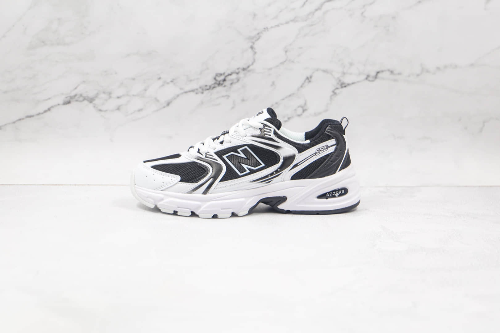 新百伦New Balance 530纯原版本复古NB530白黑色网面慢跑鞋原楦头纸板打造 货号:MR530SJ