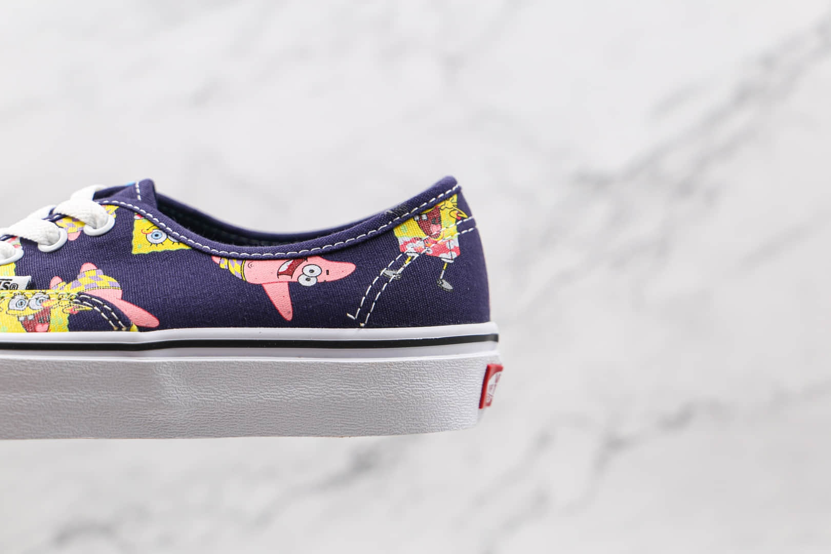 万斯Vans Authentic LX OG x Spongebob海绵宝宝联名款公司级版本暗蓝彩印卡通配色低帮硫化帆布鞋原盒原标 货号:VN0A3WM7YZ1