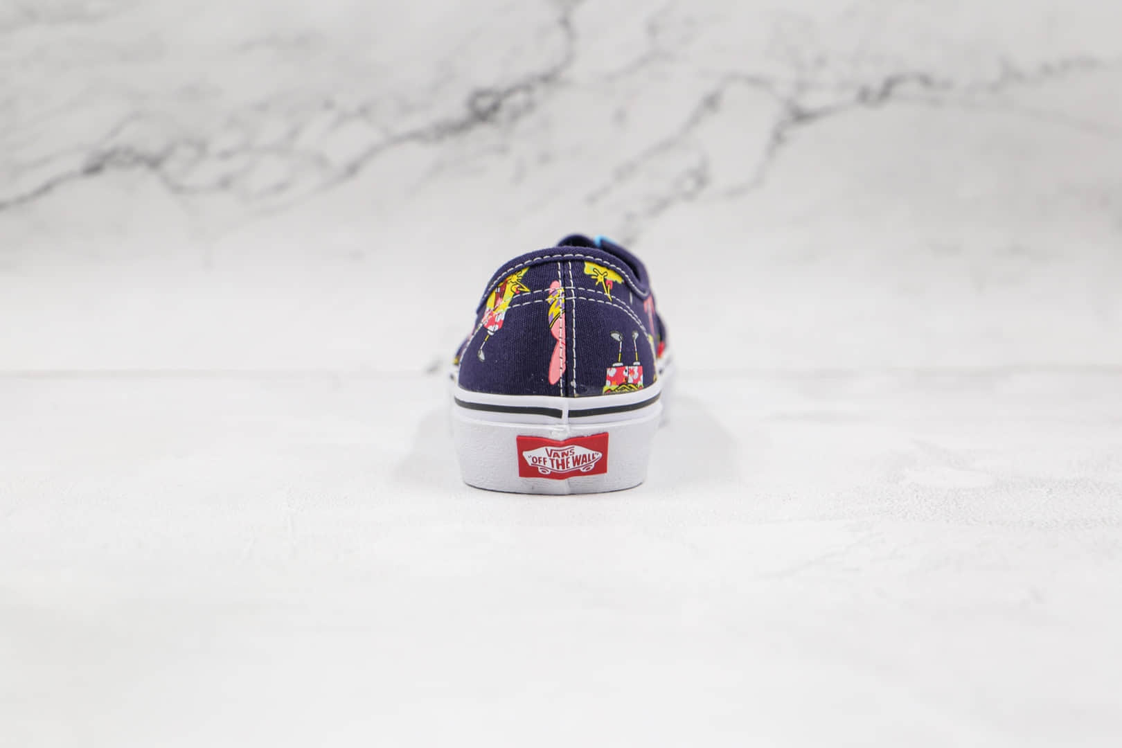 万斯Vans Authentic LX OG x Spongebob海绵宝宝联名款公司级版本暗蓝彩印卡通配色低帮硫化帆布鞋原盒原标 货号:VN0A3WM7YZ1