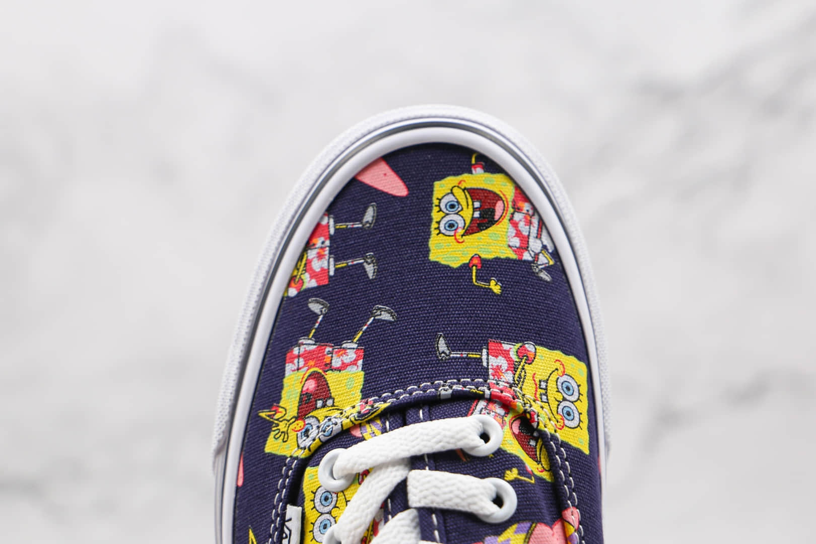 万斯Vans Authentic LX OG x Spongebob海绵宝宝联名款公司级版本暗蓝彩印卡通配色低帮硫化帆布鞋原盒原标 货号:VN0A3WM7YZ1