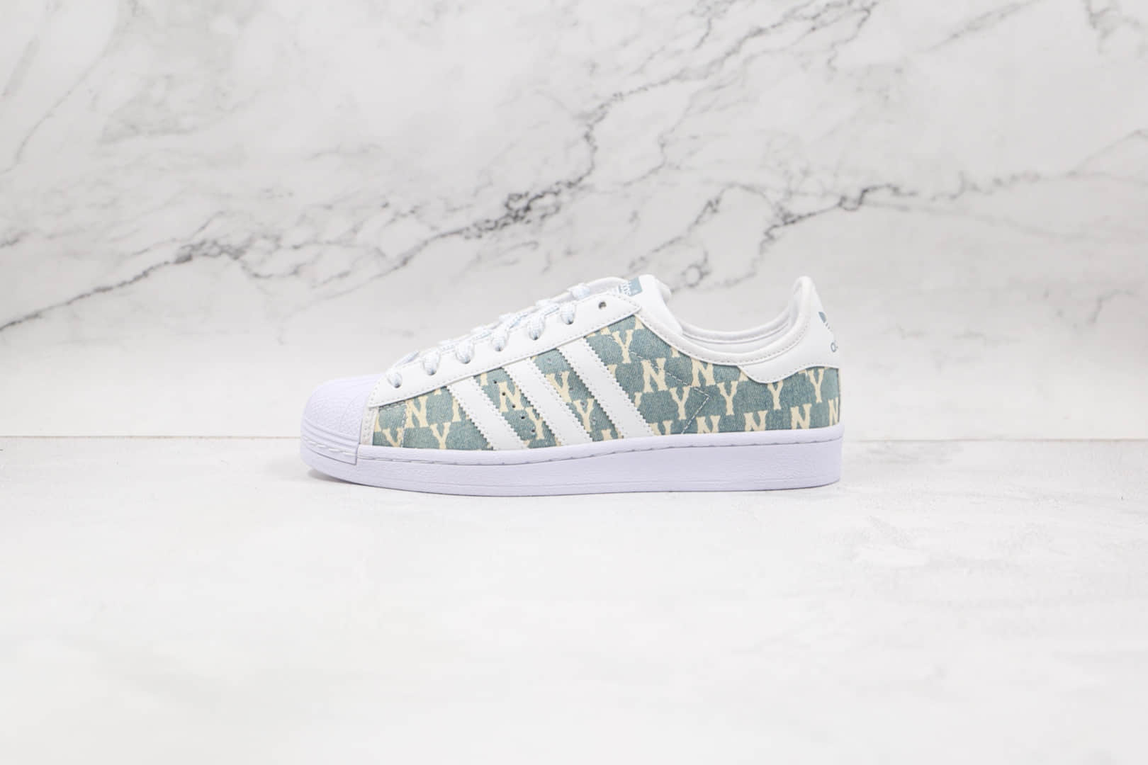 阿迪达斯adidas Originals SUPERSTAR W纯原版本贝壳头MLB联名板鞋灰白色字母区别市面通货 (ID:66397) - 图片1