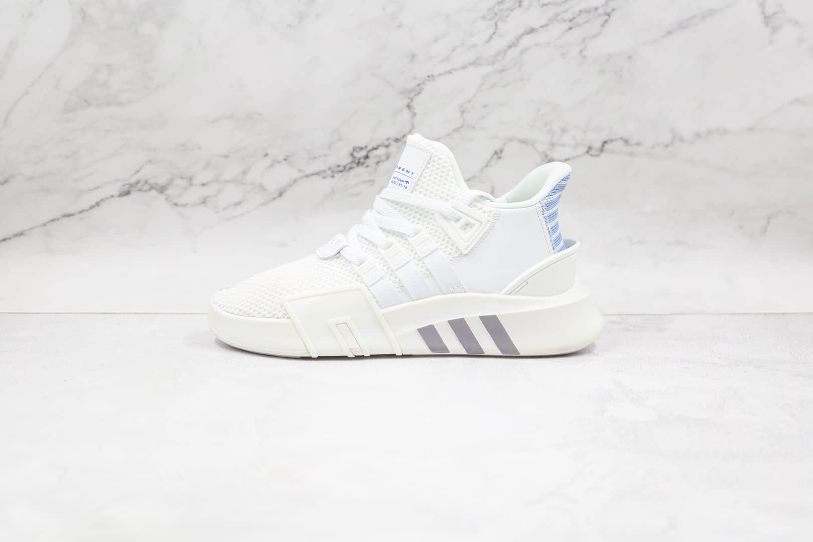 阿迪达斯Adidas EQT BASK ADV纯原版本三叶草支撑者系列白蓝色针织EQT慢跑鞋原档案数据开发 货号:AC7354