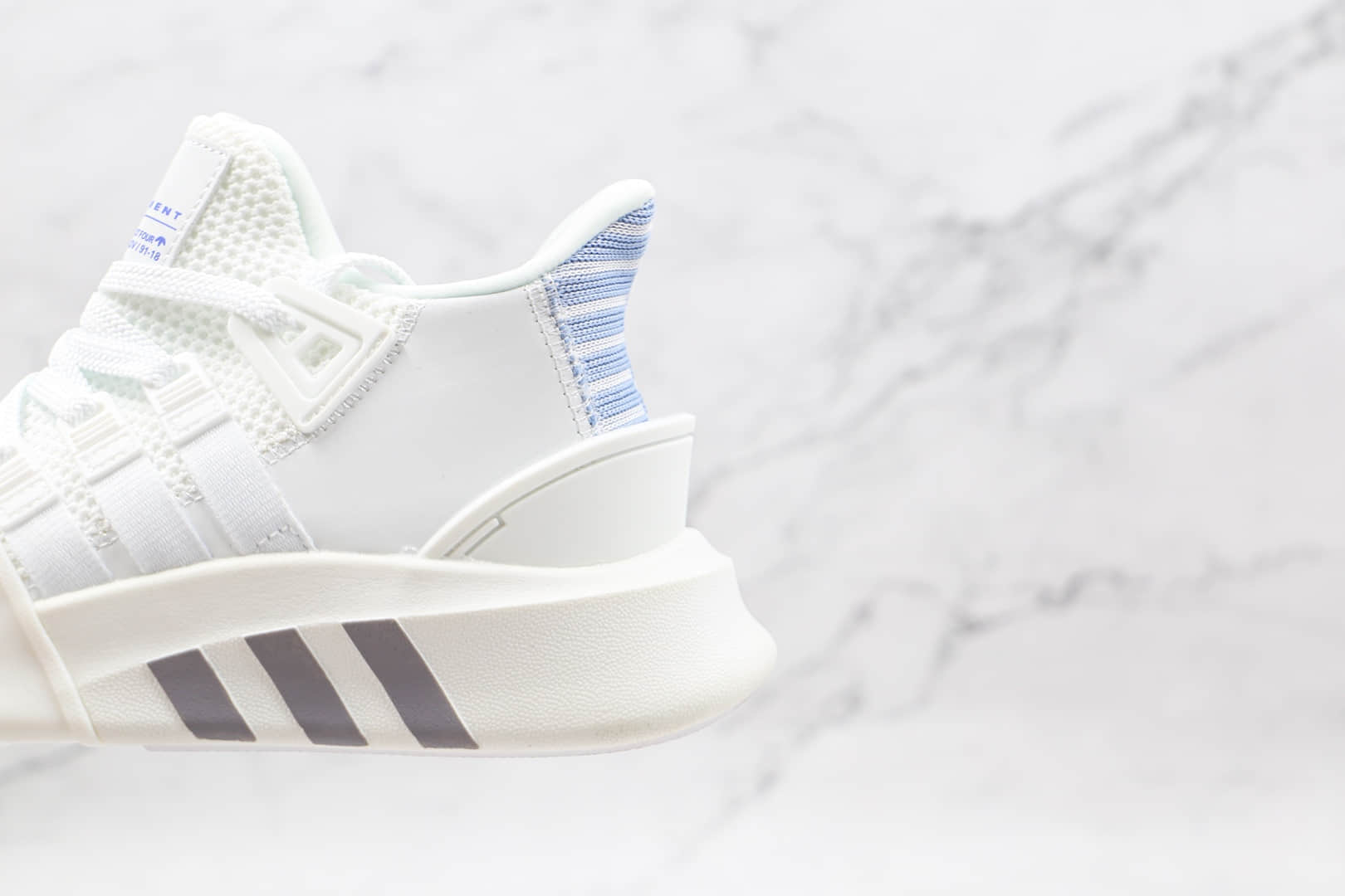 阿迪达斯Adidas EQT BASK ADV纯原版本三叶草支撑者系列白蓝色针织EQT慢跑鞋原档案数据开发 货号:AC7354
