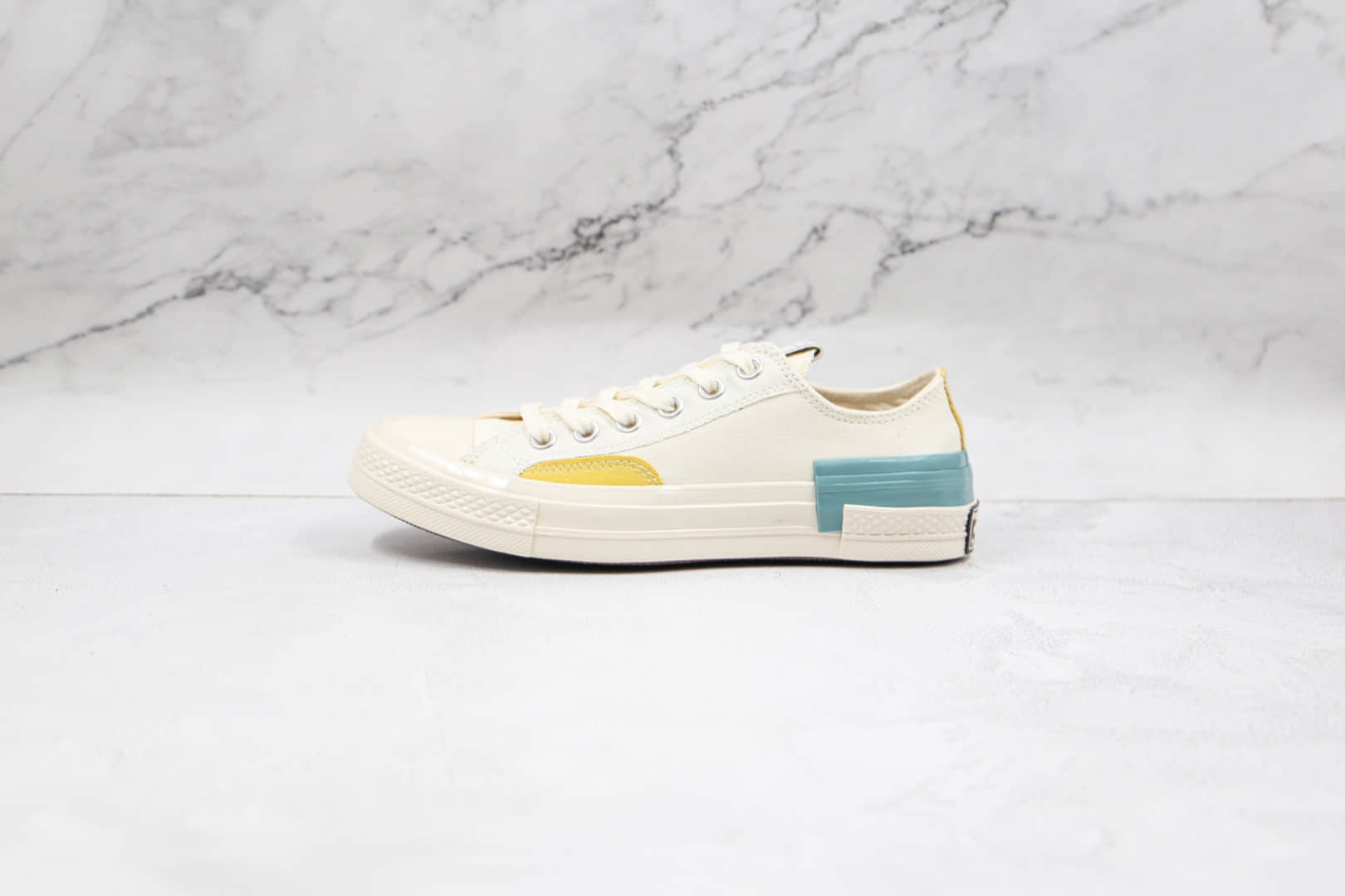 匡威CONVERSE Chuck 70公司级版本低帮七巧板拼接撞色硫化帆布鞋原厂硫化大底原盒原标 (ID:66687) - 图片1