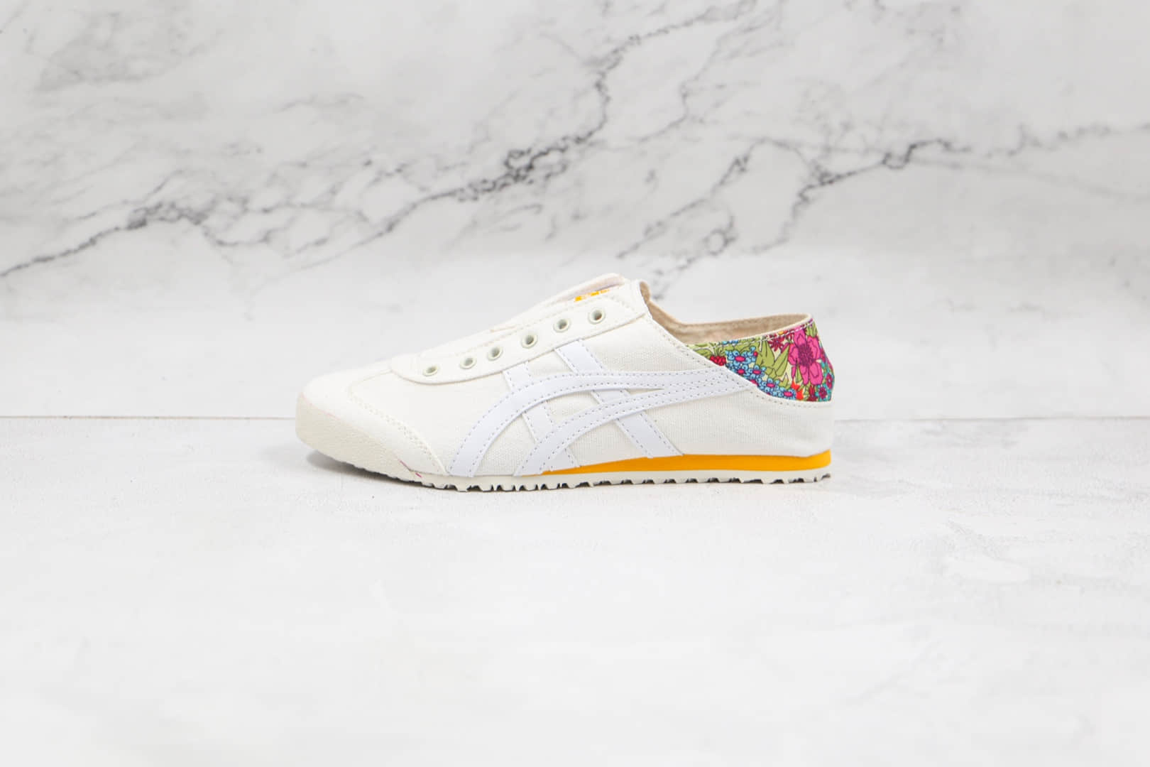 亚瑟士Onitsuka tiger公司级版本鬼冢虎一脚蹬白敏感内容印花帆布鞋原楦头纸板打造 (ID:67476) - 图片1