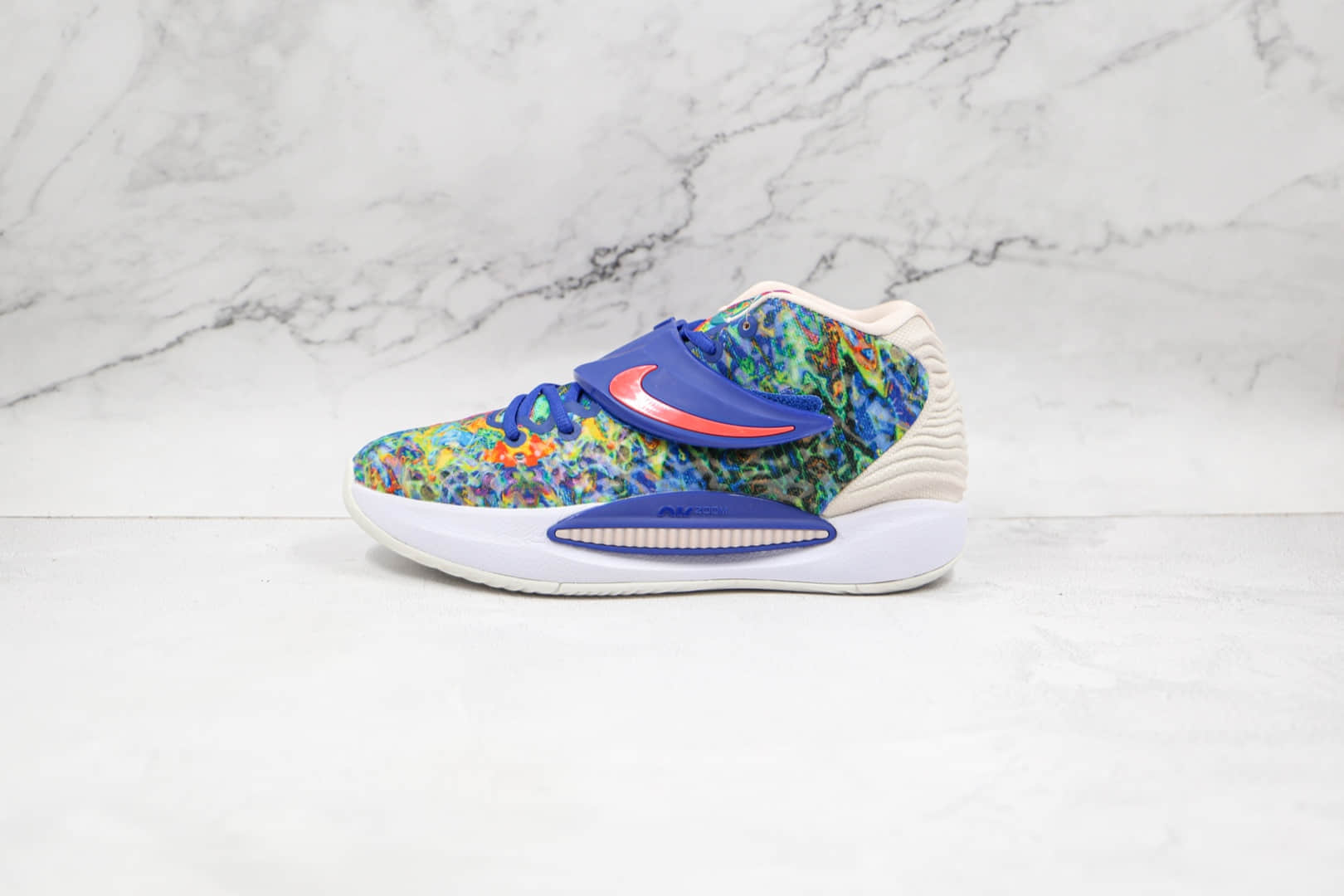 耐克Nike Zoom KD 14纯原版本杜兰特14代扎蓝色染配色实战篮球鞋内置气垫 货号:CZ0170-400