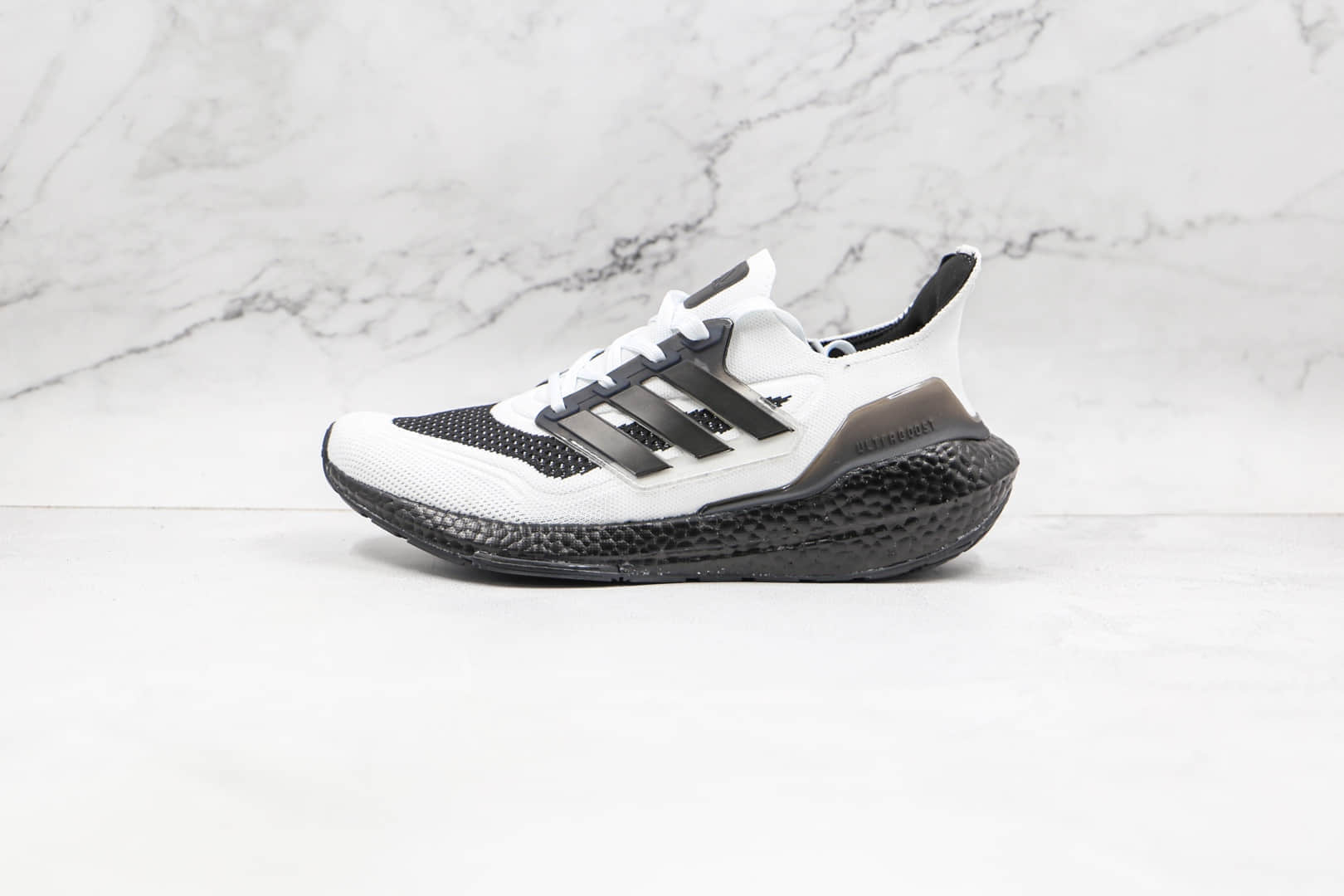 阿迪达斯adidas ultra boost 2021纯原版本黑白色UB7.0爆米花跑鞋原楦头纸板打造 货号:FY0306