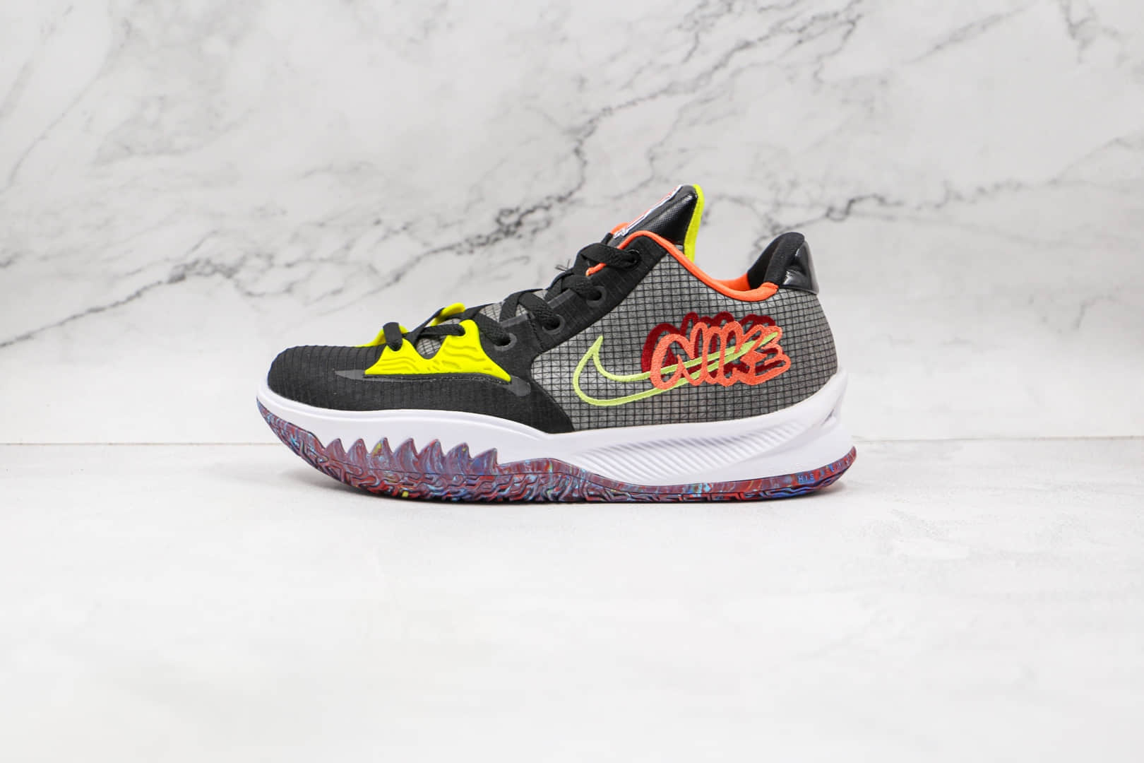 耐克Nike Kyrie 4 Low Ep公司级版本欧文4低帮男子实战篮球鞋黑绿橙色原档案数据开发 货号:CZ0105-002