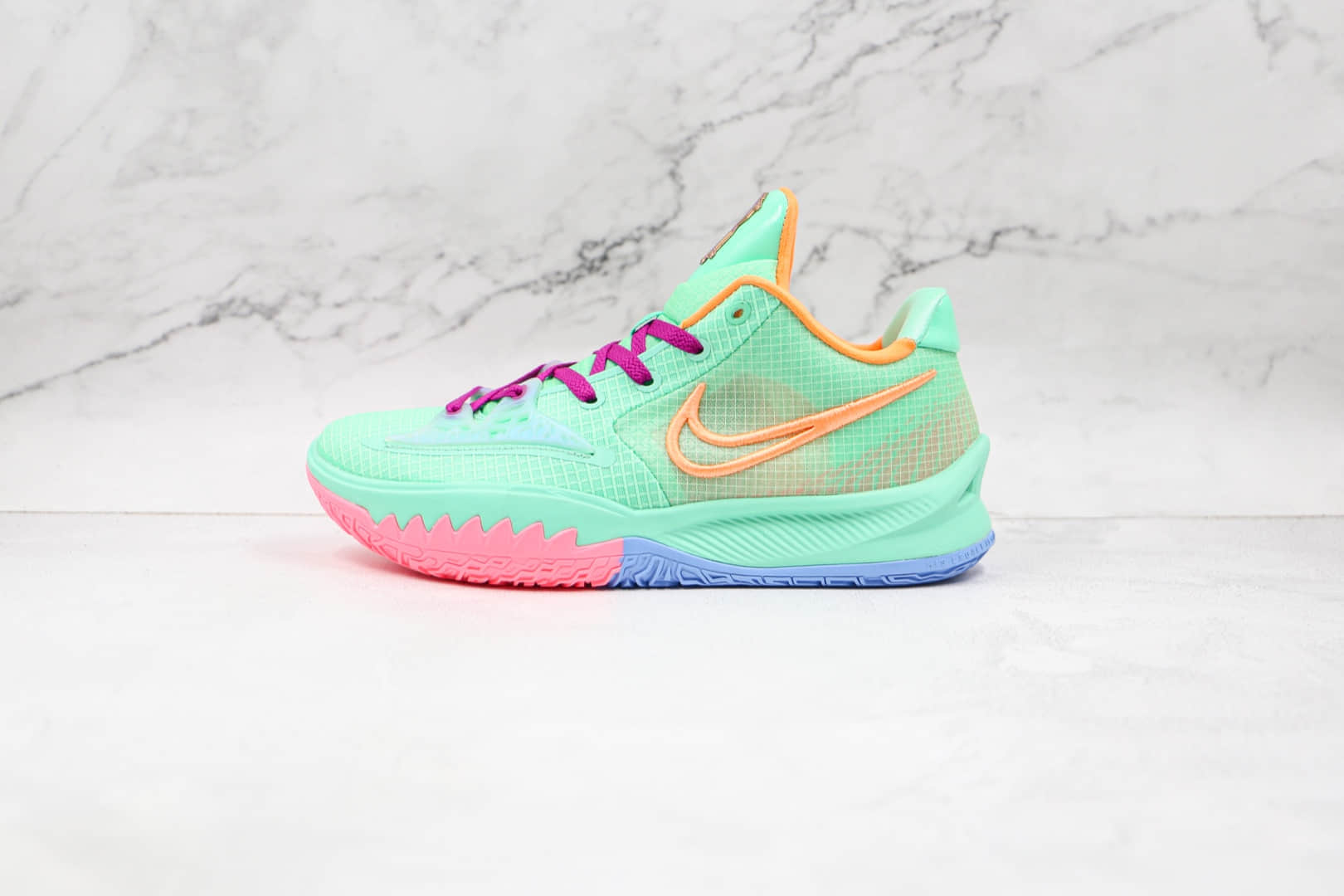 耐克Nike Kyrie 4 Low Ep公司级版本欧文4南海岸男子实战篮球鞋绿橙色内置气垫 (ID:68603) - 图片1