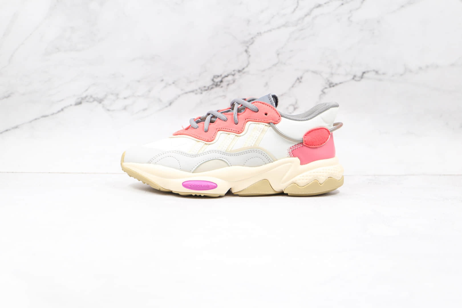 阿迪达斯Adidas OZWEEGO 2021纯原版本水管布面米红色老爹鞋原楦头纸板打造 (ID:69155) - 图片1