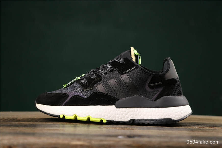 阿迪达斯Adidas Nite Jogger 2019 Boost夜行者真标高品质王嘉尔同款炫彩反光上海限定配色复古休闲运动跑鞋 (ID:6939) - 图片1