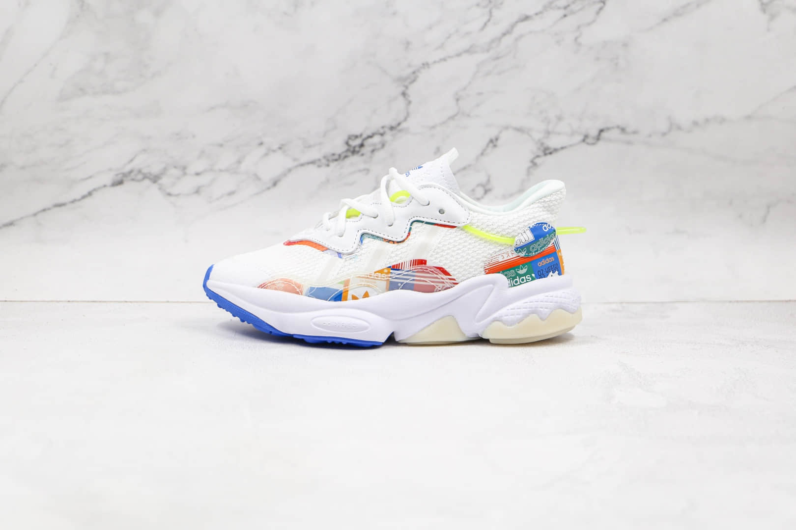 阿迪达斯Adidas OZWEEGO 2021纯原版本三叶草水管网面白彩色老爹鞋原楦头纸板打造 (ID:69454) - 图片1