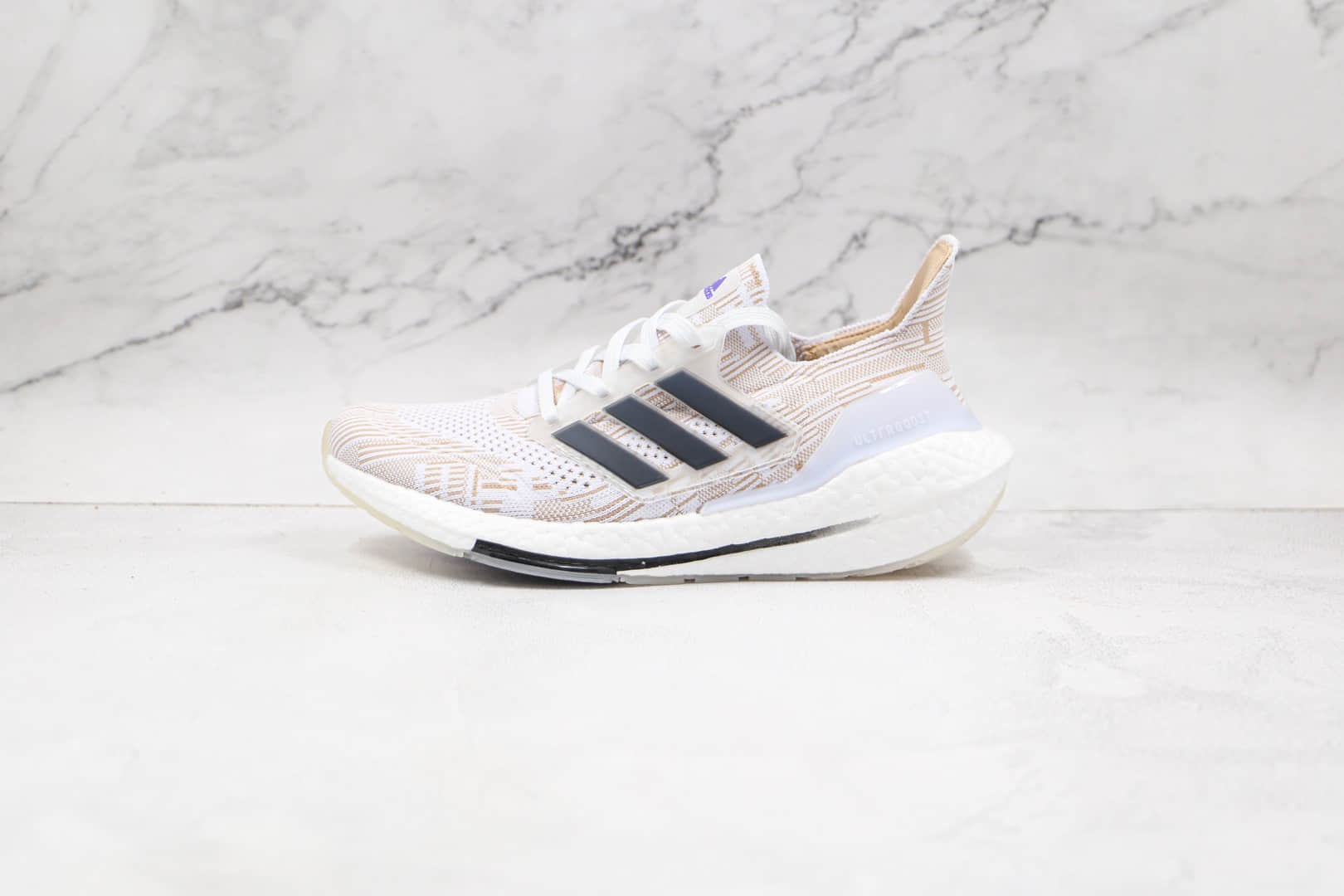 阿迪达斯Adidas ultra boost 2021纯原版本白卡其色UB7.0爆米花跑鞋原楦头纸板打造 货号:FY0838
