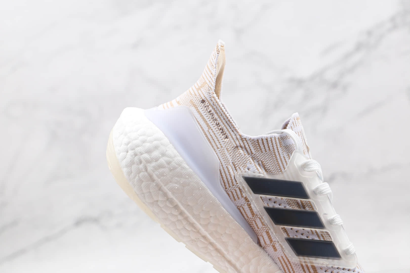 阿迪达斯Adidas ultra boost 2021纯原版本白卡其色UB7.0爆米花跑鞋原楦头纸板打造 货号:FY0838