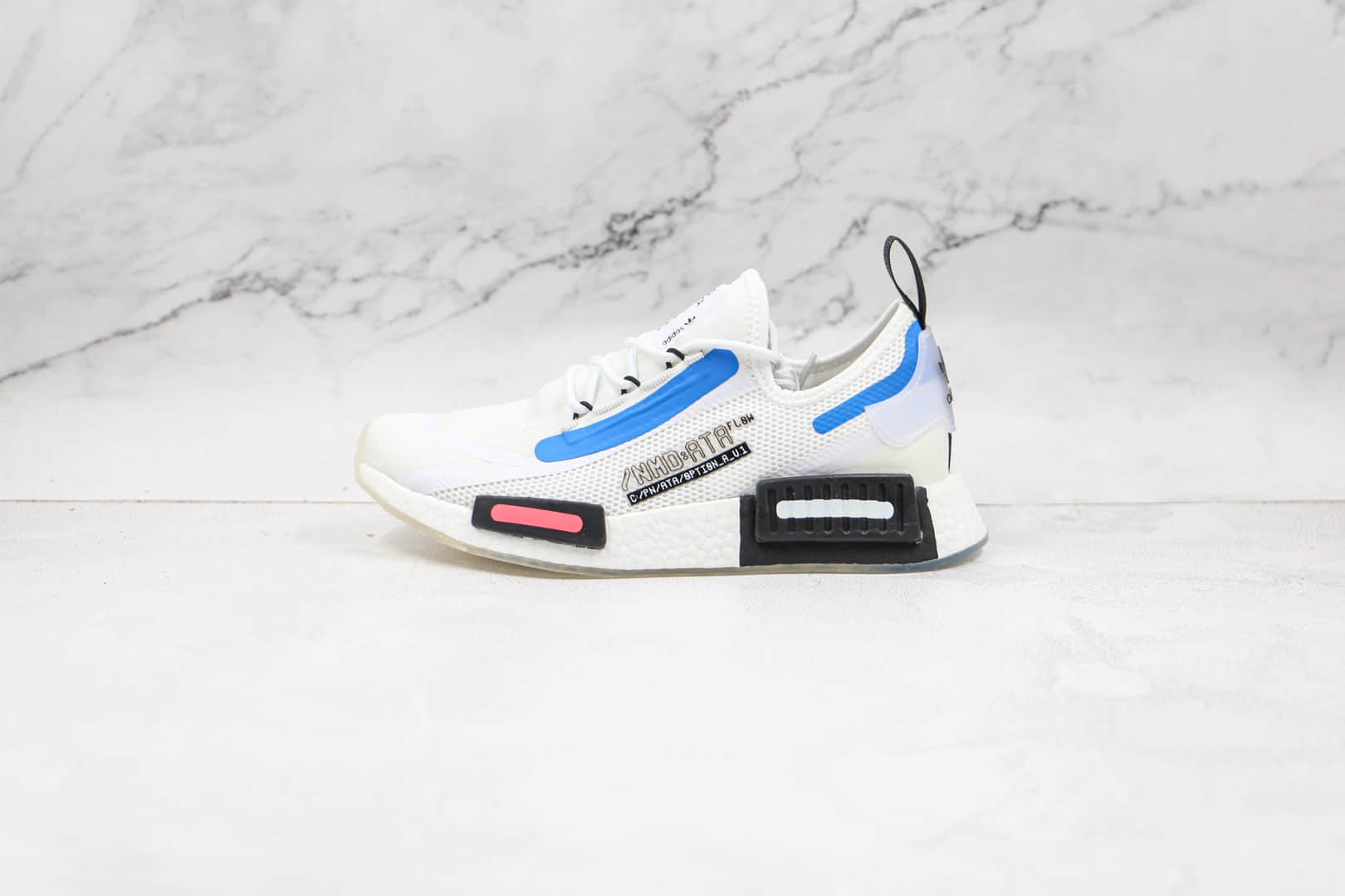 阿迪达斯Adidas NMD R1 V2纯原版本三叶草NMD白蓝色爆米花跑鞋原盒原标 (ID:69564) - 图片1