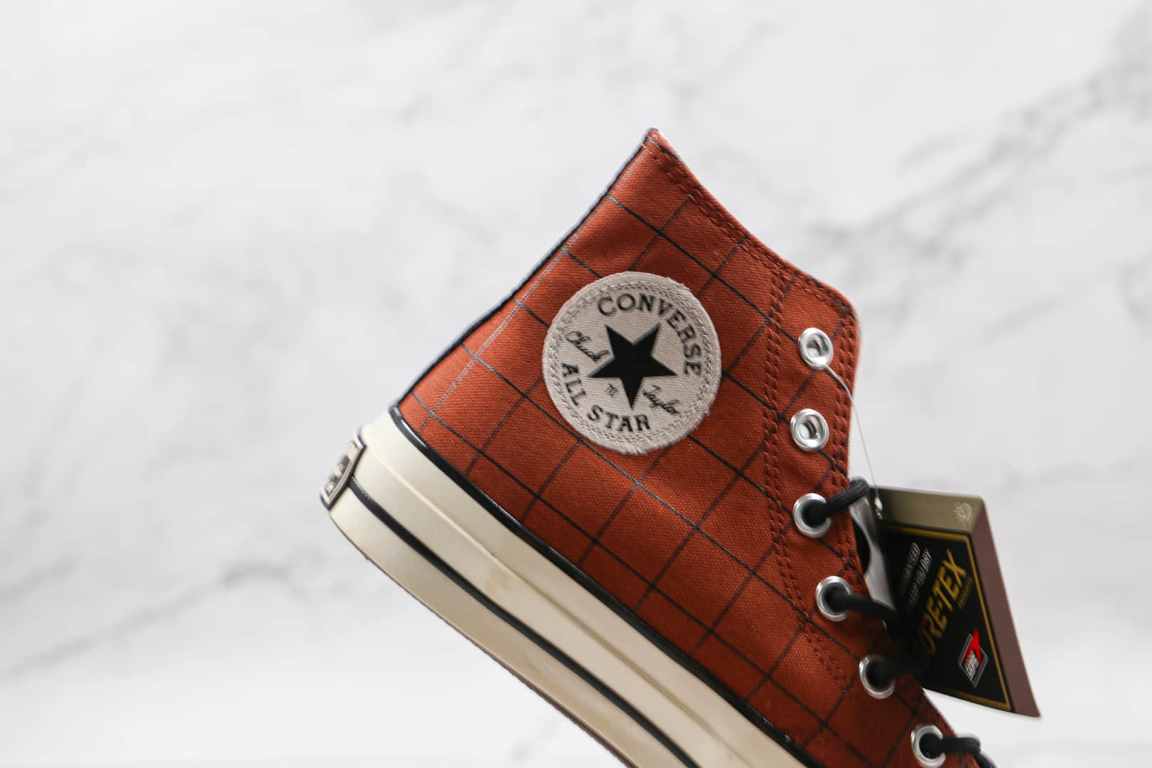 匡威CONVERSE Chuck70 x GORE-TEX联名款公司级版本高帮棕色硫化帆布鞋原楦头纸板打造 货号:171442C