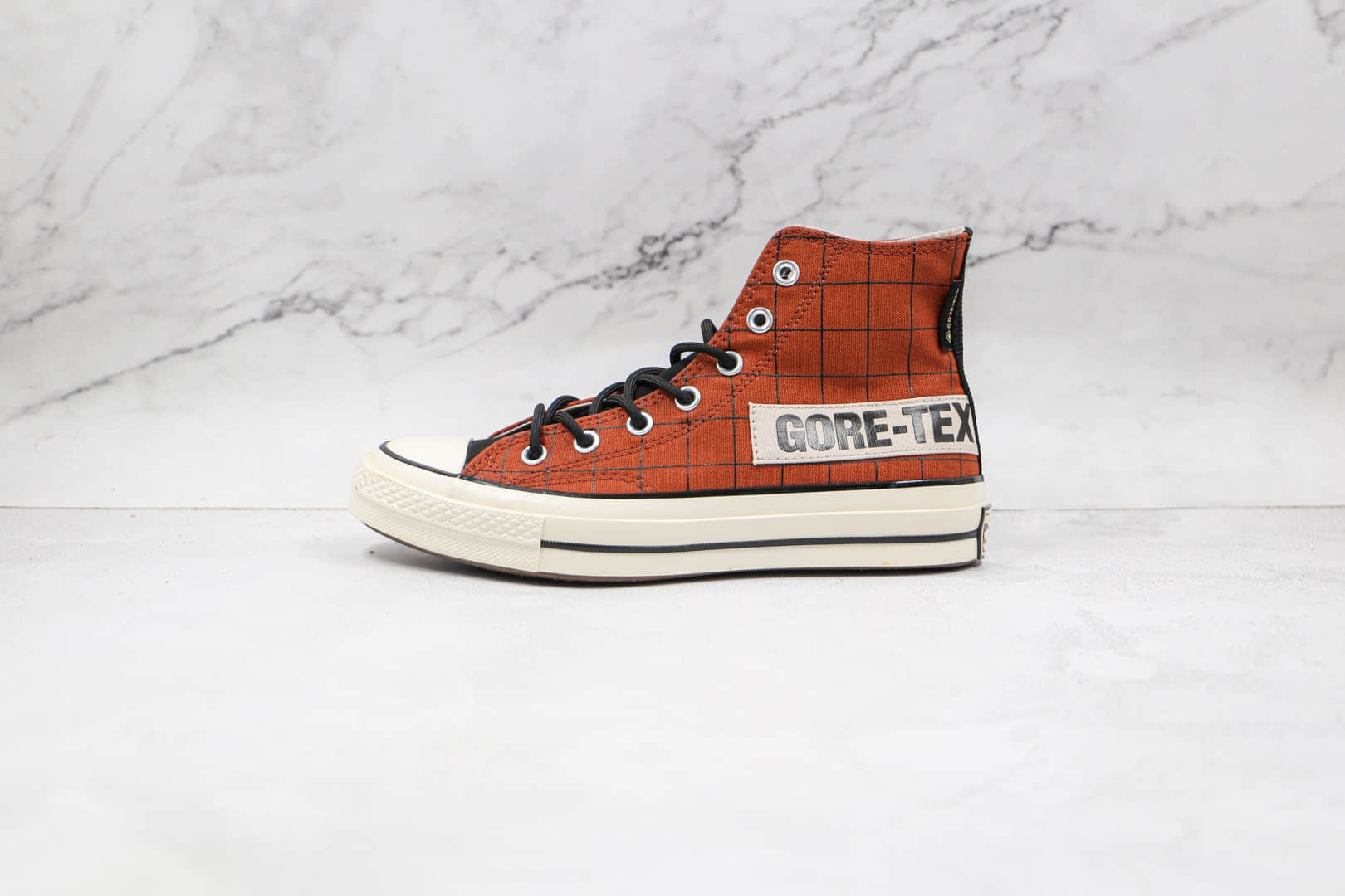 匡威CONVERSE Chuck70 x GORE-TEX联名款公司级版本高帮棕色硫化帆布鞋原楦头纸板打造 货号:171442C