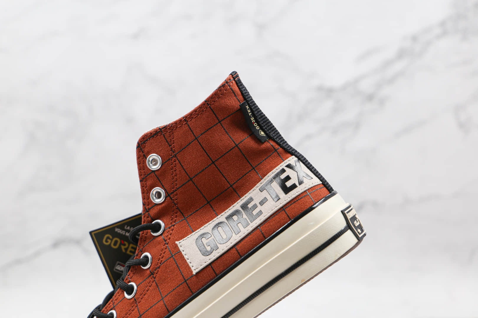 匡威CONVERSE Chuck70 x GORE-TEX联名款公司级版本高帮棕色硫化帆布鞋原楦头纸板打造 货号:171442C