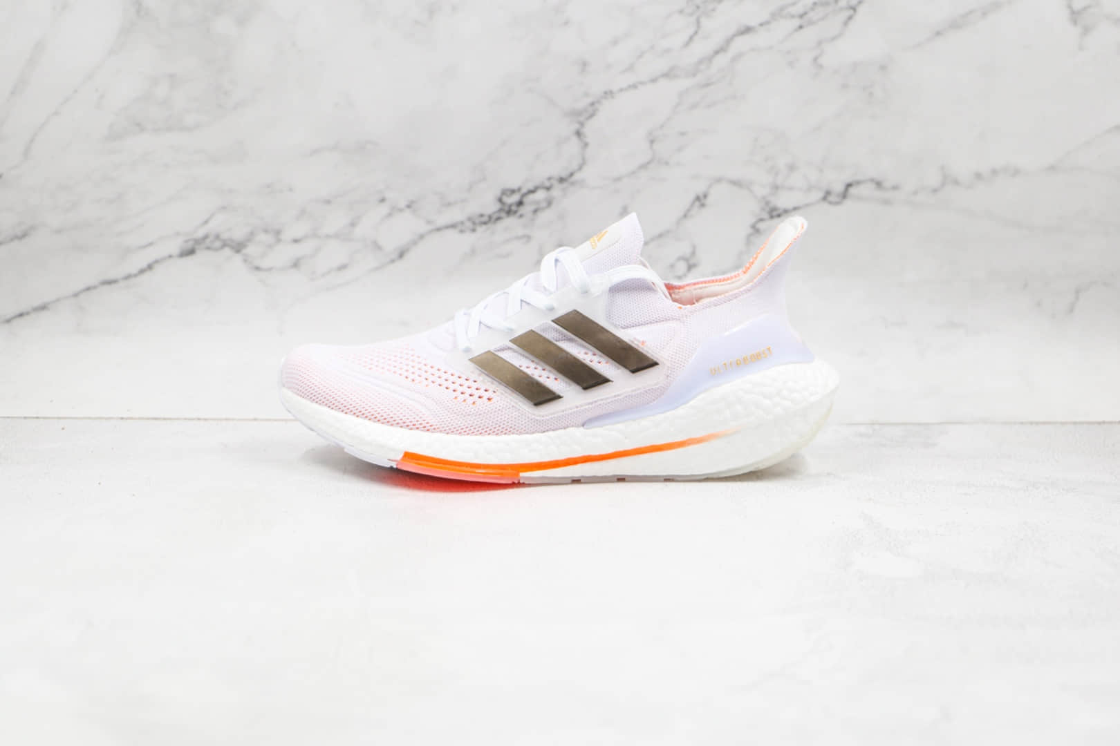 阿迪达斯Adidas ultra boost 2021纯原版本白桔黑色UB7.0爆米花跑鞋原楦头纸板打造 (ID:69743) - 图片1