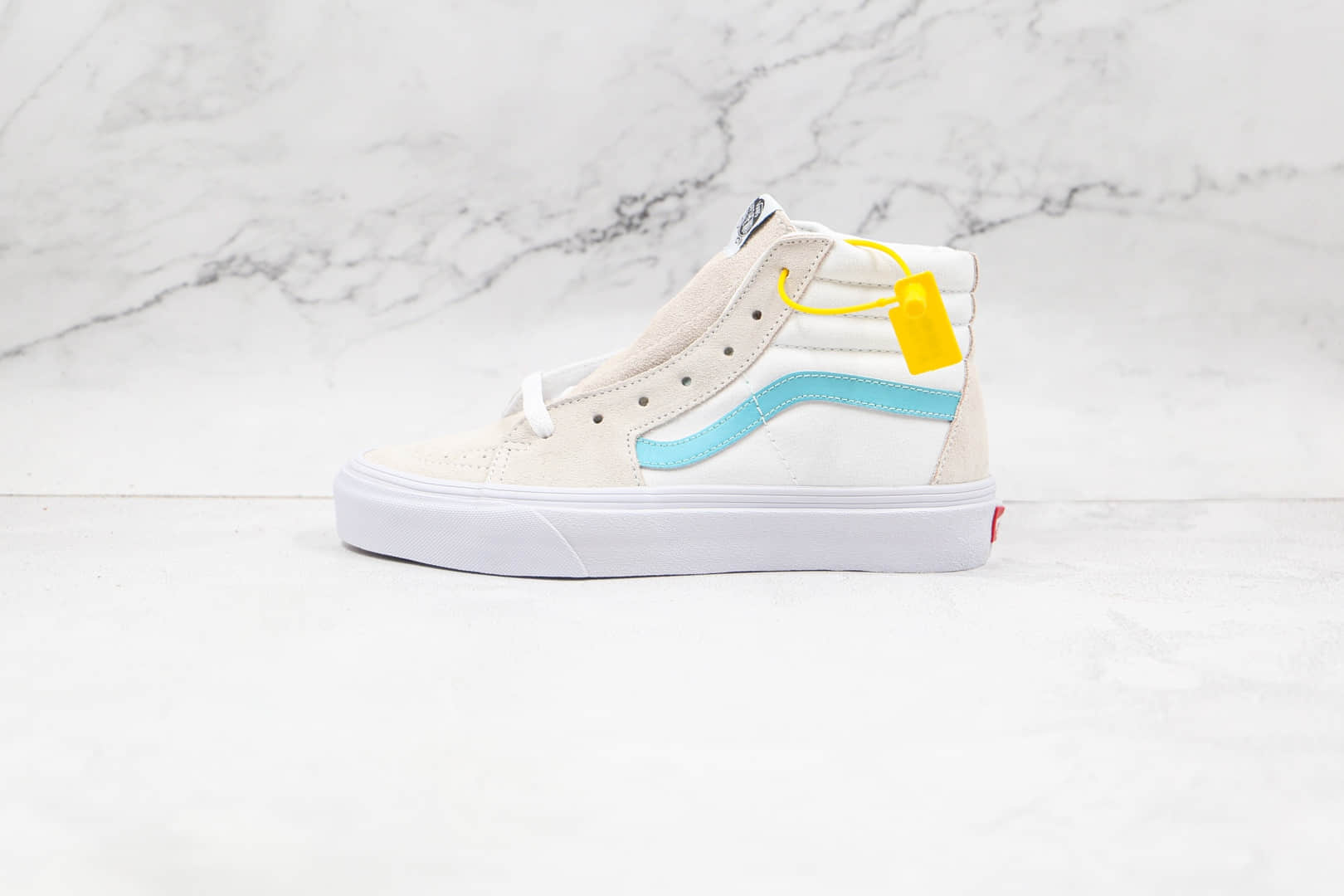 万斯Vans SK8 -Hi公司级版本高帮白蓝色秋季硫化帆布鞋原厂硫化大底 (ID:69858) - 图片1