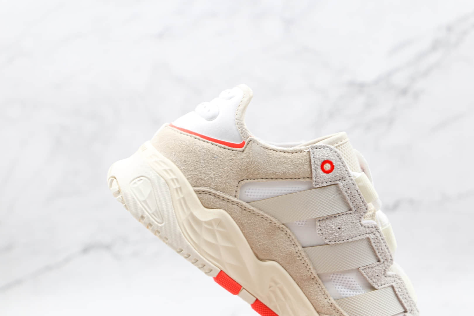 阿迪达斯Adidas Originals NiteBall纯原版本街球风格米白灰色老爹鞋原盒原标 货号:FX7652