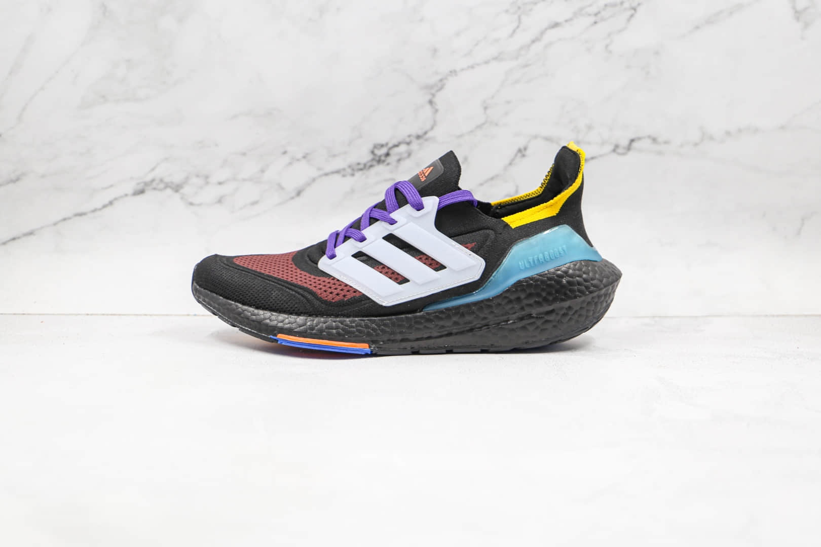 阿迪达斯Adidas ultra boost 2021纯原版本黑蓝彩色UB7.0爆米花跑鞋原档案数据开发 货号:S23870
