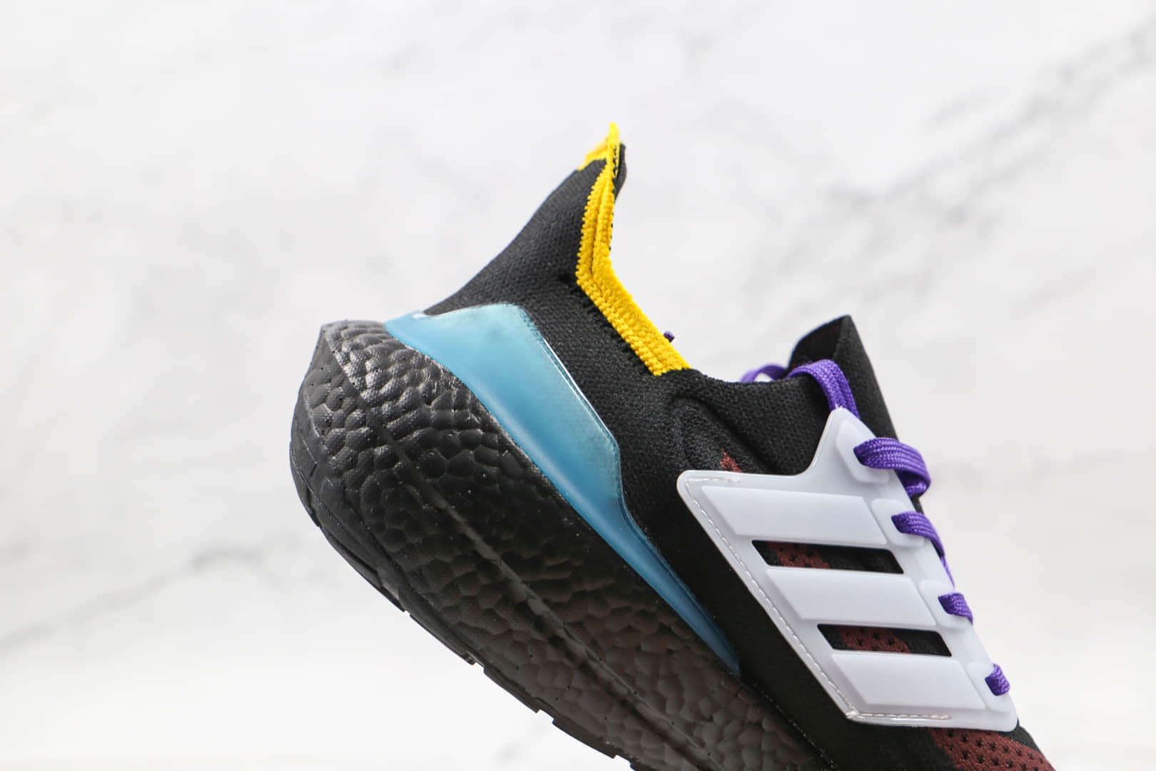 阿迪达斯Adidas ultra boost 2021纯原版本黑蓝彩色UB7.0爆米花跑鞋原档案数据开发 货号:S23870