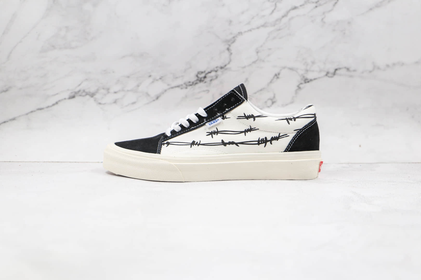 万斯Vans OG Old Skool NS LX公司级版本低帮条纹黑白色硫化帆布鞋原盒原标原厂硫化大底 (ID:70165) - 图片1