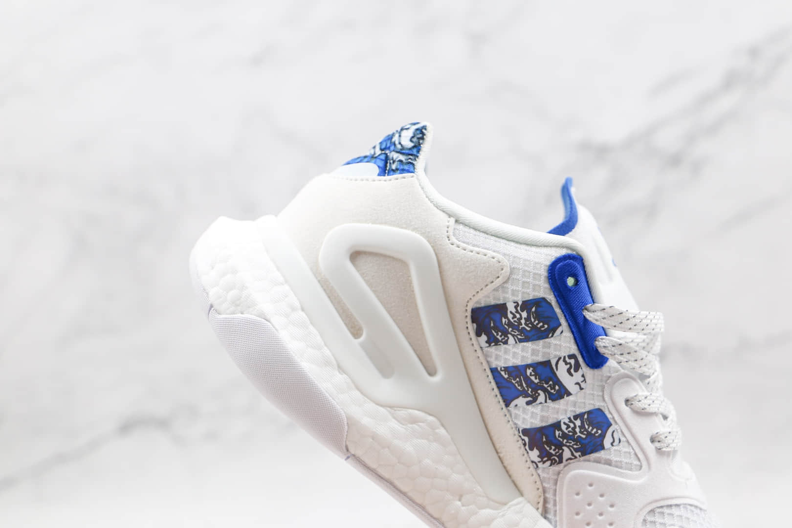 阿迪达斯Adidas Day Jogger 2021 Boost纯原版本夜行者二代蓝色图案爆米花跑鞋原档案数据开发 货号:FW5897