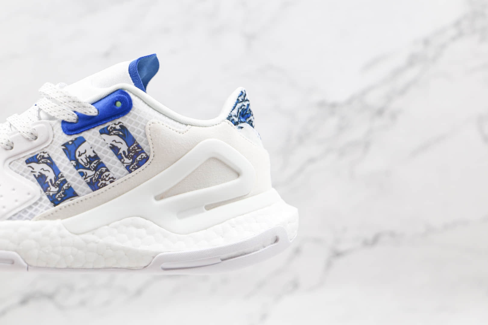 阿迪达斯Adidas Day Jogger 2021 Boost纯原版本夜行者二代蓝色图案爆米花跑鞋原档案数据开发 货号:FW5897