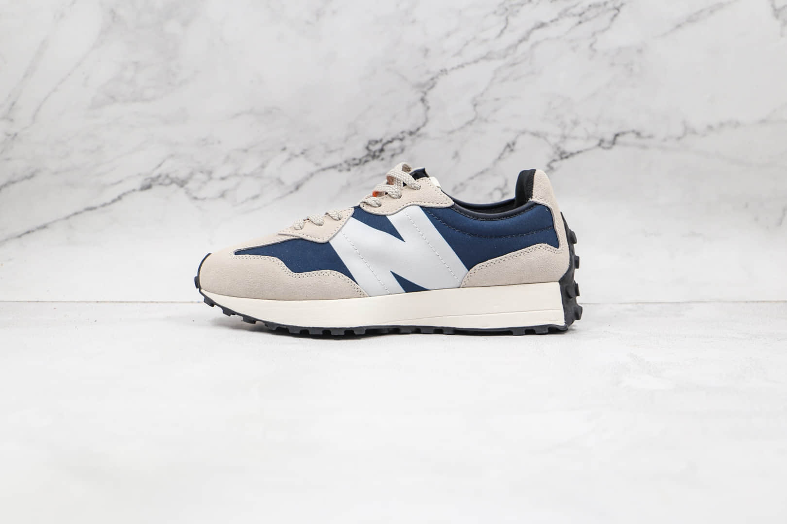 新百伦New Balance 327纯原版本蓝白色字母弹幕NB327复古慢跑鞋原楦头纸板打造 (ID:70245) - 图片1