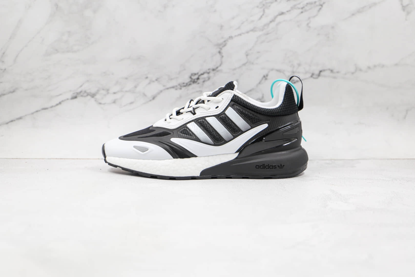 阿迪达斯Adidas Originals ZX 2K Boost 2.0纯原版本黑白色ZX 2K二代爆米花跑鞋原楦头纸板打造 (ID:70278) - 图片1