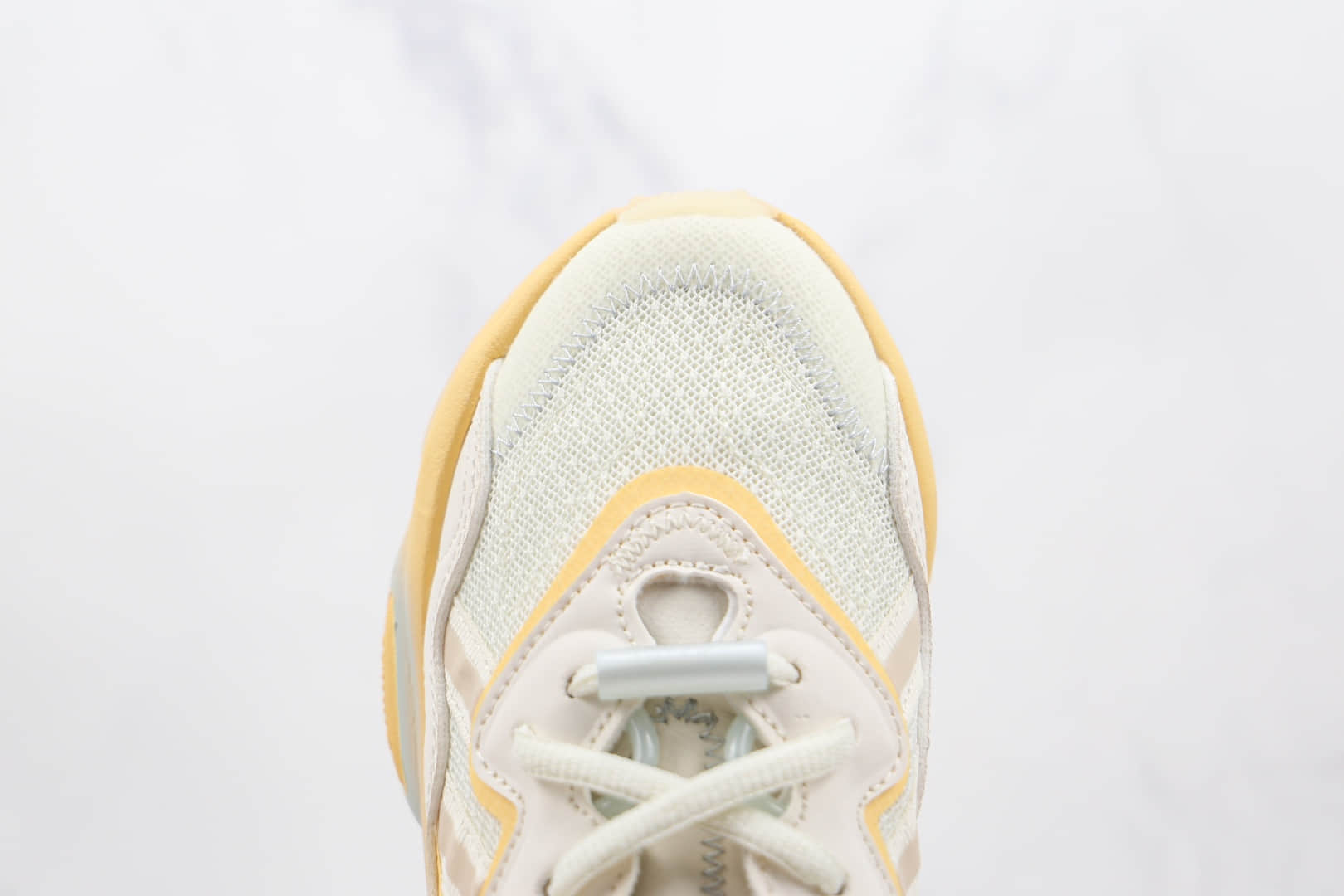 阿迪达斯Adidas OZWEEGO 2021纯原版本网面米白黄半透明水管老爹鞋原档案数据开发 货号:GX2727