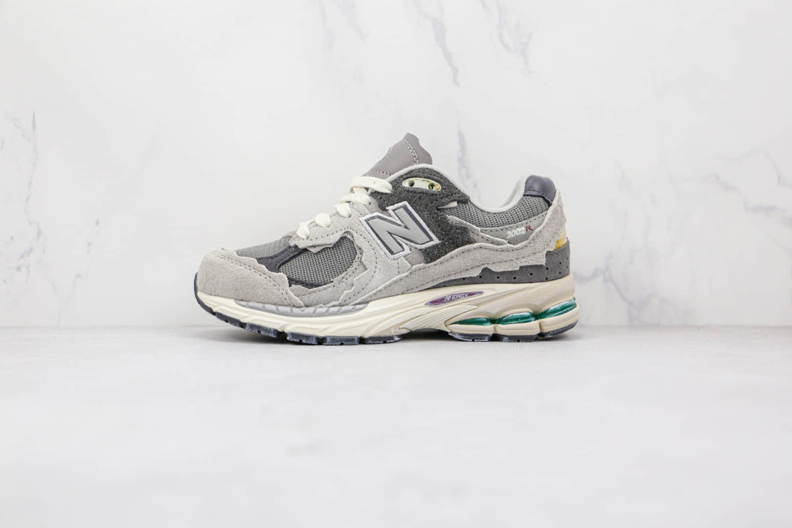 新百伦New Balance 2002R Protection Pack纯原版本灰色不规则剪裁解构NB2002复古慢跑鞋原档案数据开发 (ID:70781) - 图片1