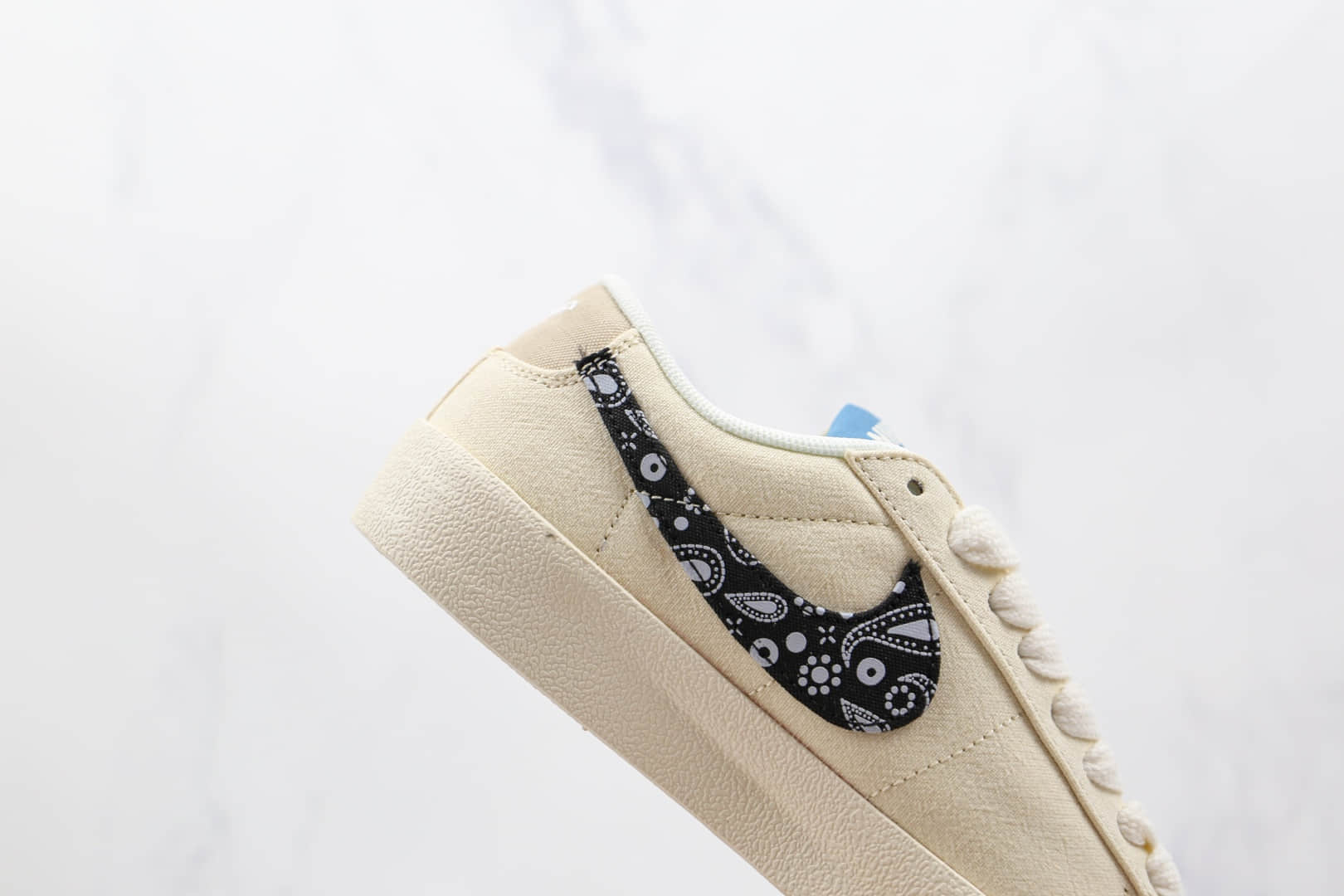 耐克NIKE Blazer LOW 77 VNTG纯原版本低帮开拓者腰果花米色板鞋原楦头纸板打造 货号:DJ4665-100