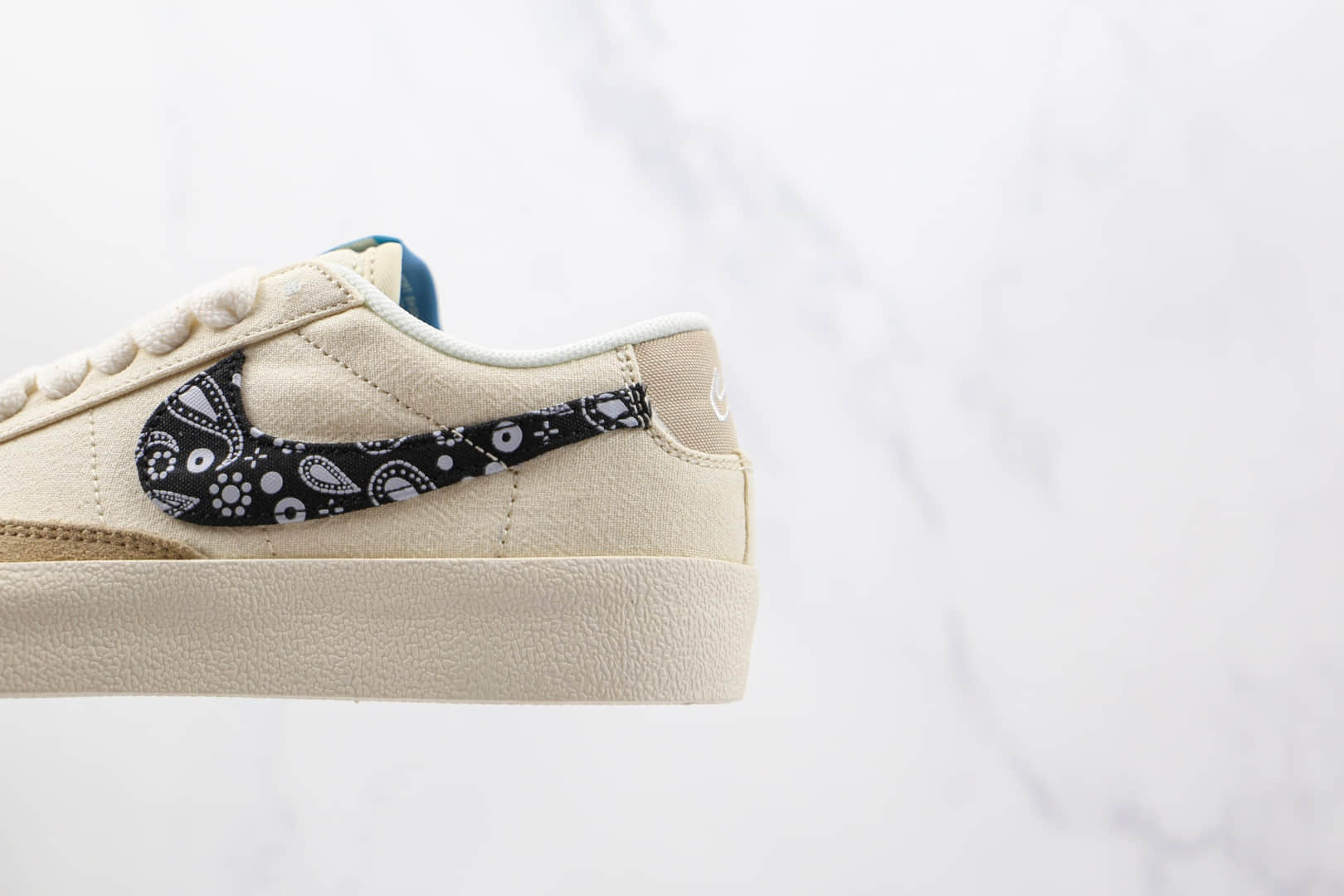 耐克NIKE Blazer LOW 77 VNTG纯原版本低帮开拓者腰果花米色板鞋原楦头纸板打造 货号:DJ4665-100