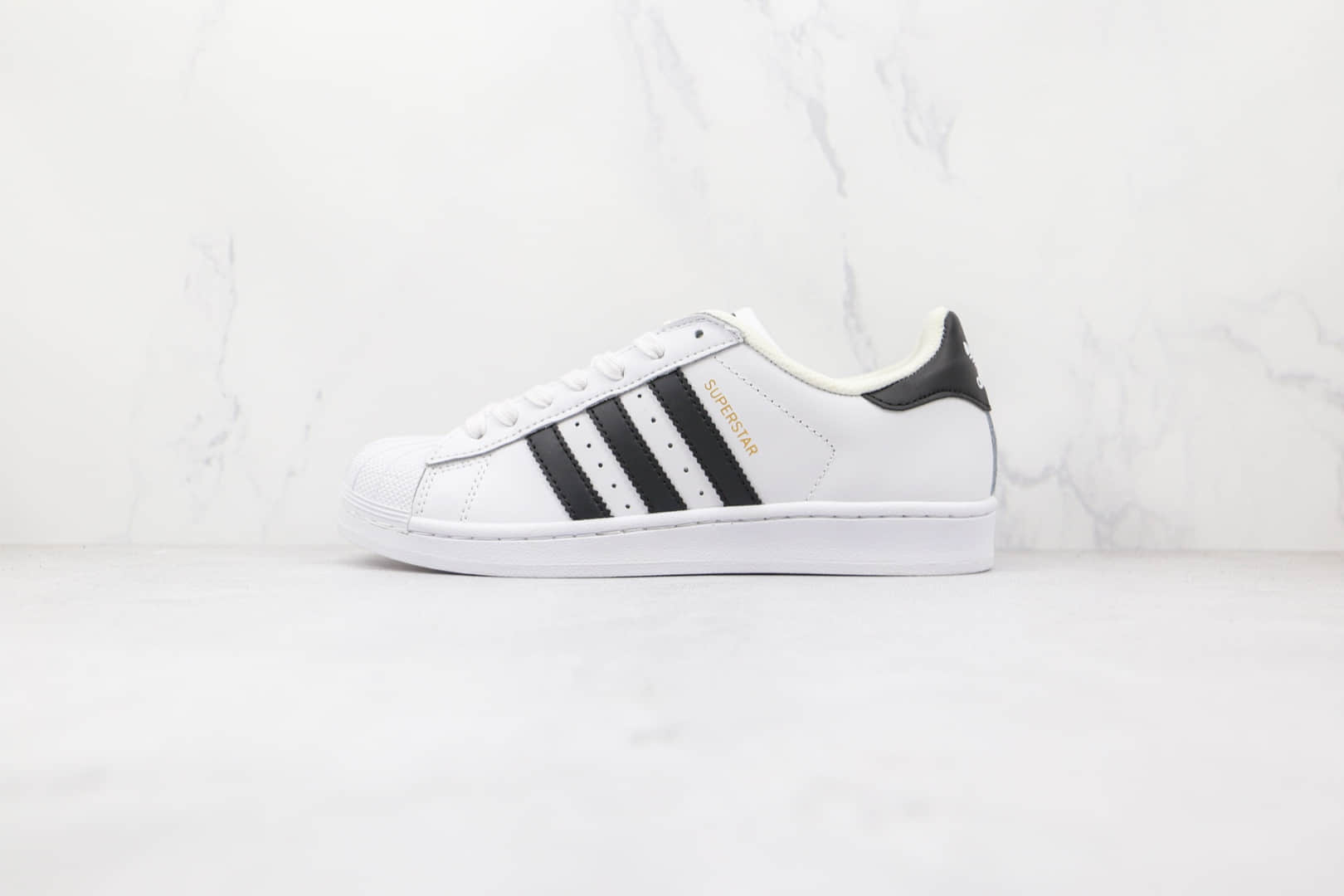 阿迪达斯Adidas Originals Superstar纯原版本三叶草金标贝壳头板鞋原装软蓝底 (ID:70987) - 图片1