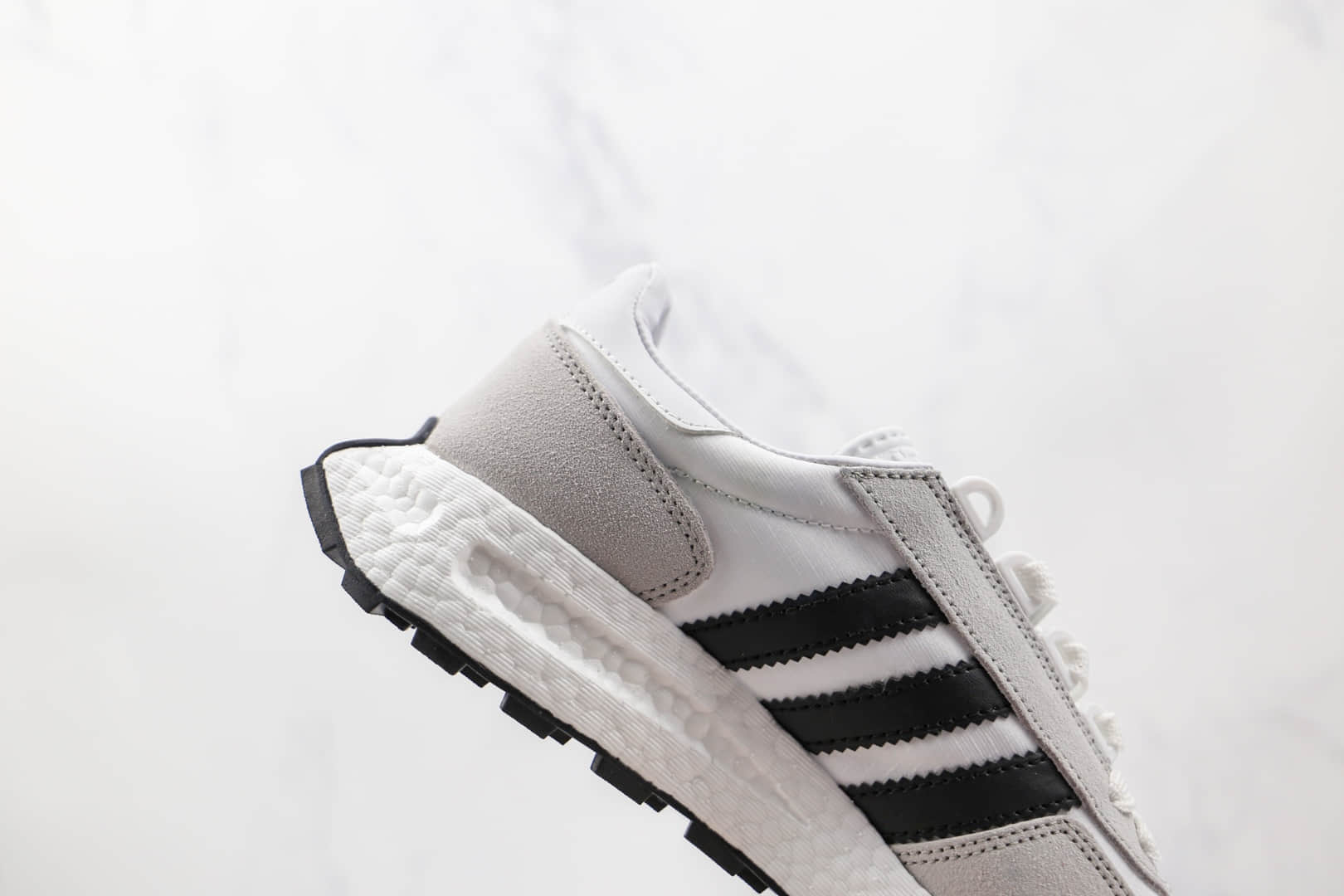 阿迪达斯Adidas RETROPY E5纯原版本黑白色三叶草厚底爆米花跑鞋原楦头纸板打造 货号:Q47001