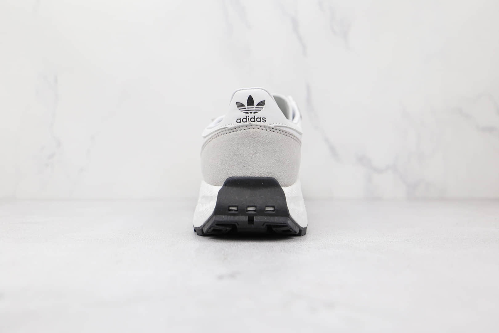 阿迪达斯Adidas RETROPY E5纯原版本黑白色三叶草厚底爆米花跑鞋原楦头纸板打造 货号:Q47001